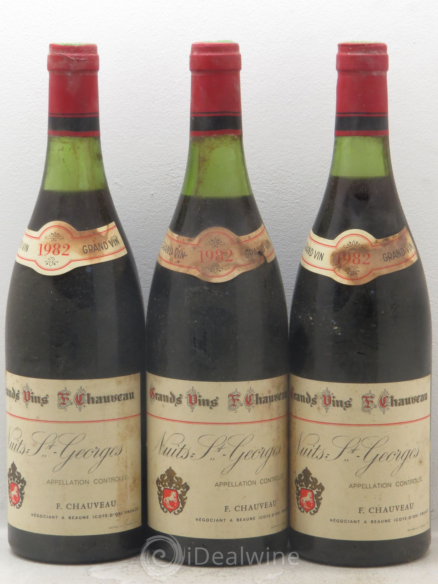 Nuits-Saint-Georges Chauveau 1982 - Lot de 3 bouteilles - 0