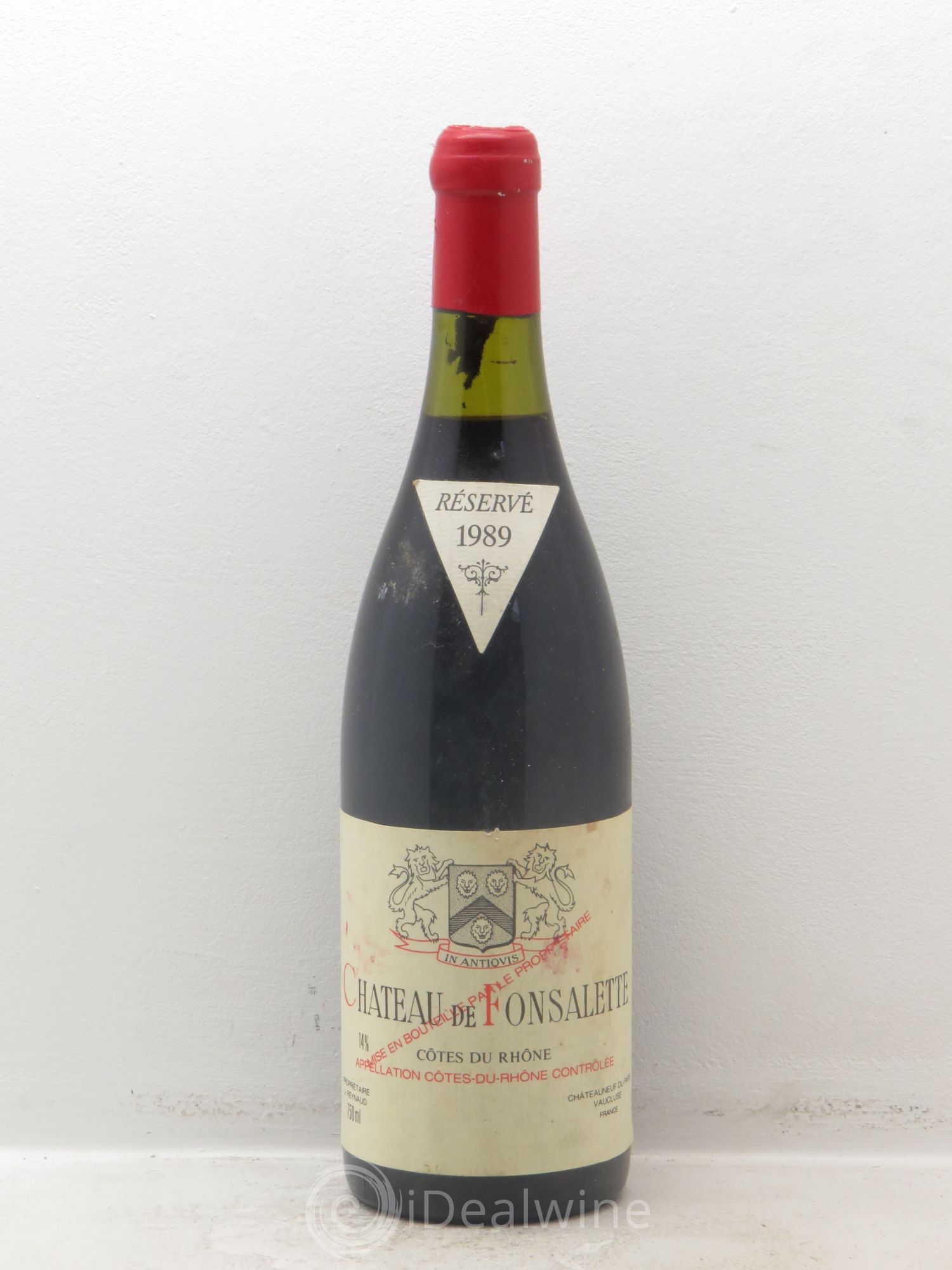 Côtes-du-Rhône Château de Fonsalette Emmanuel Reynaud 1989 - Lot de 1 bouteille - 0