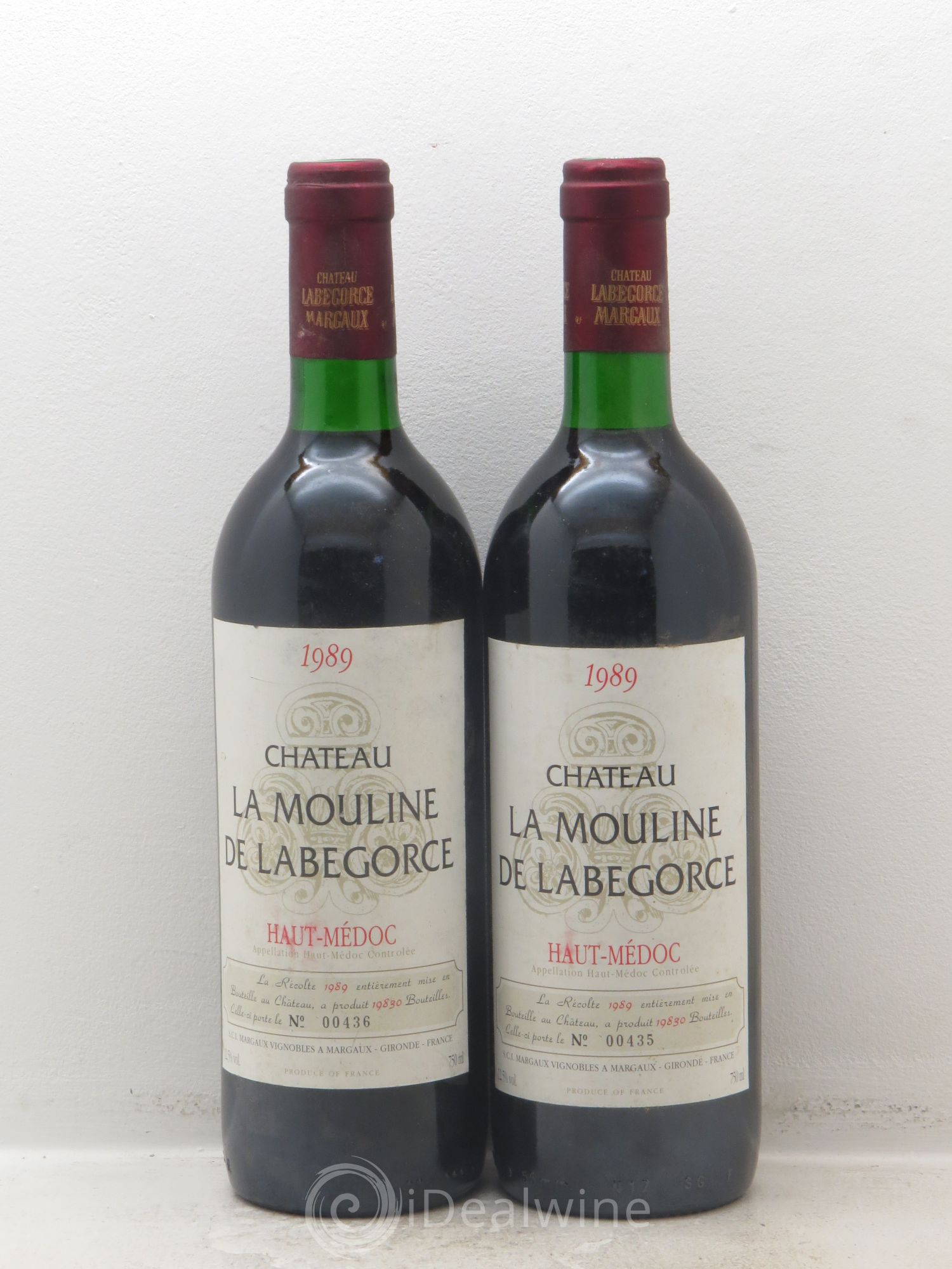 Haut Médoc la Mouline de Labegorce 1989 - Posten von 2 Flaschen - 0