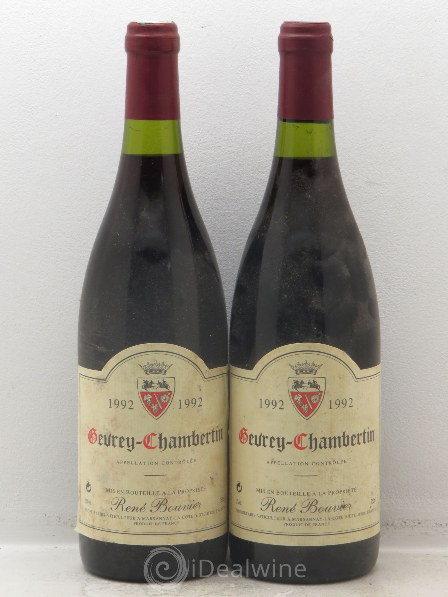 Gevrey-Chambertin René Bouvier 1992 - Lot de 2 bouteilles - 0