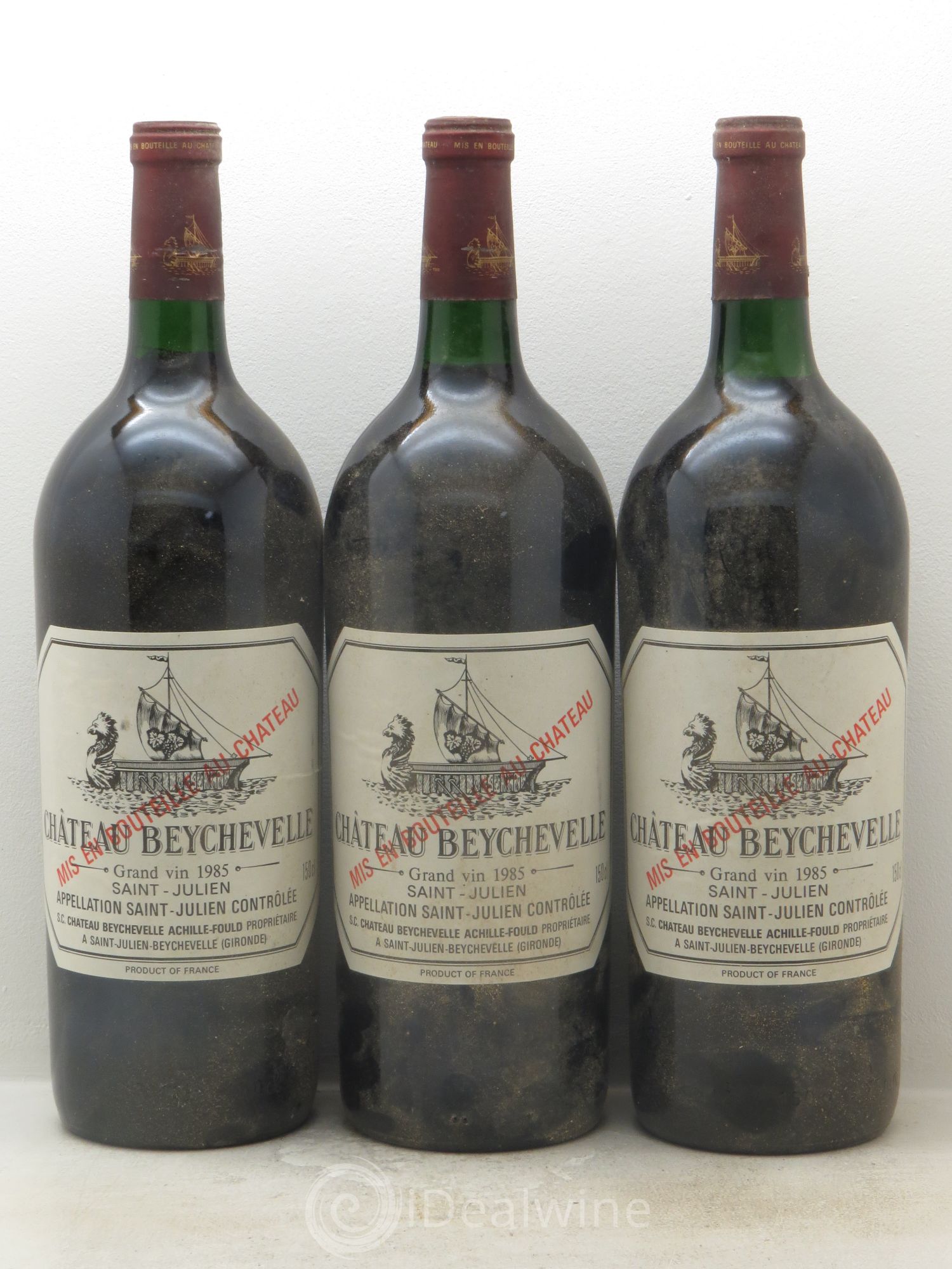 Château Beychevelle 4ème Grand Cru Classé 1985 - Lot de 3 magnums - 0