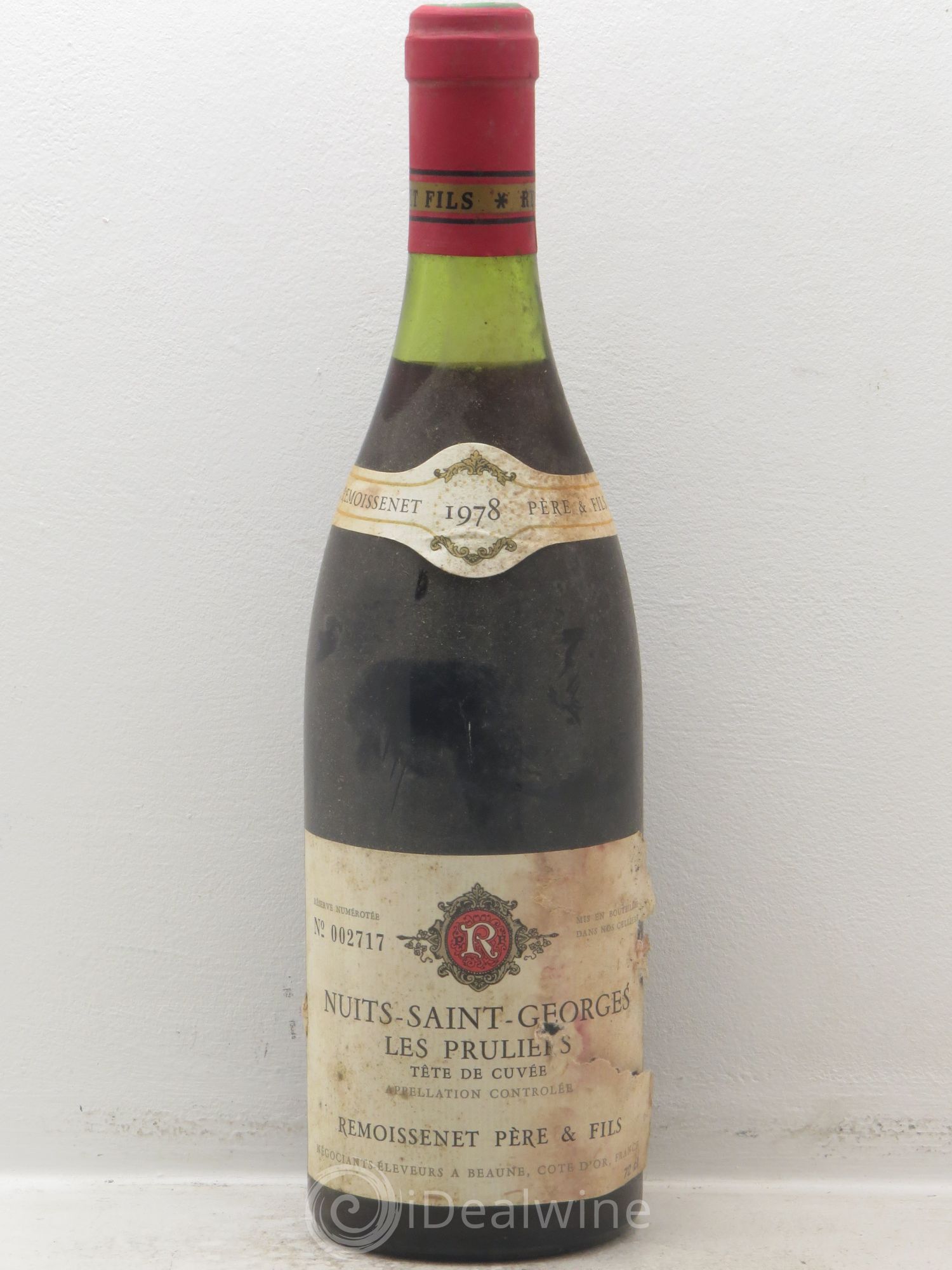 Nuits-Saint-Georges 1er Cru Tête de Cuvée Remoissenet Père et Fils 1978 - Posten von 1 Flasche - 0