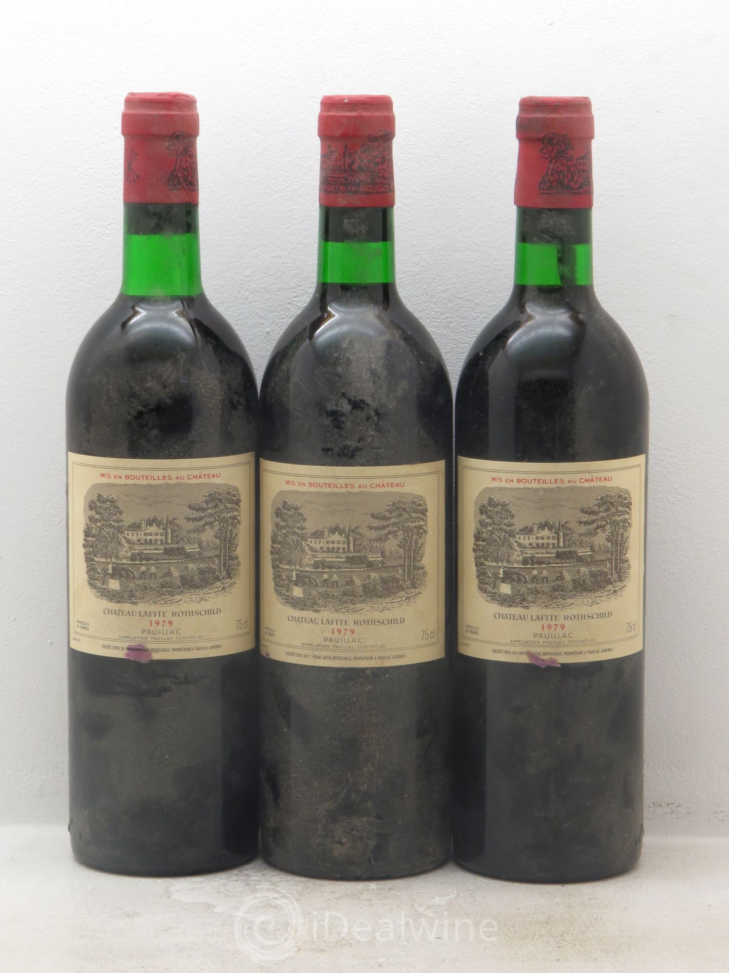 Château Lafite Rothschild 1er Grand Cru Classé 1979 - Lot de 3 bouteilles - 0