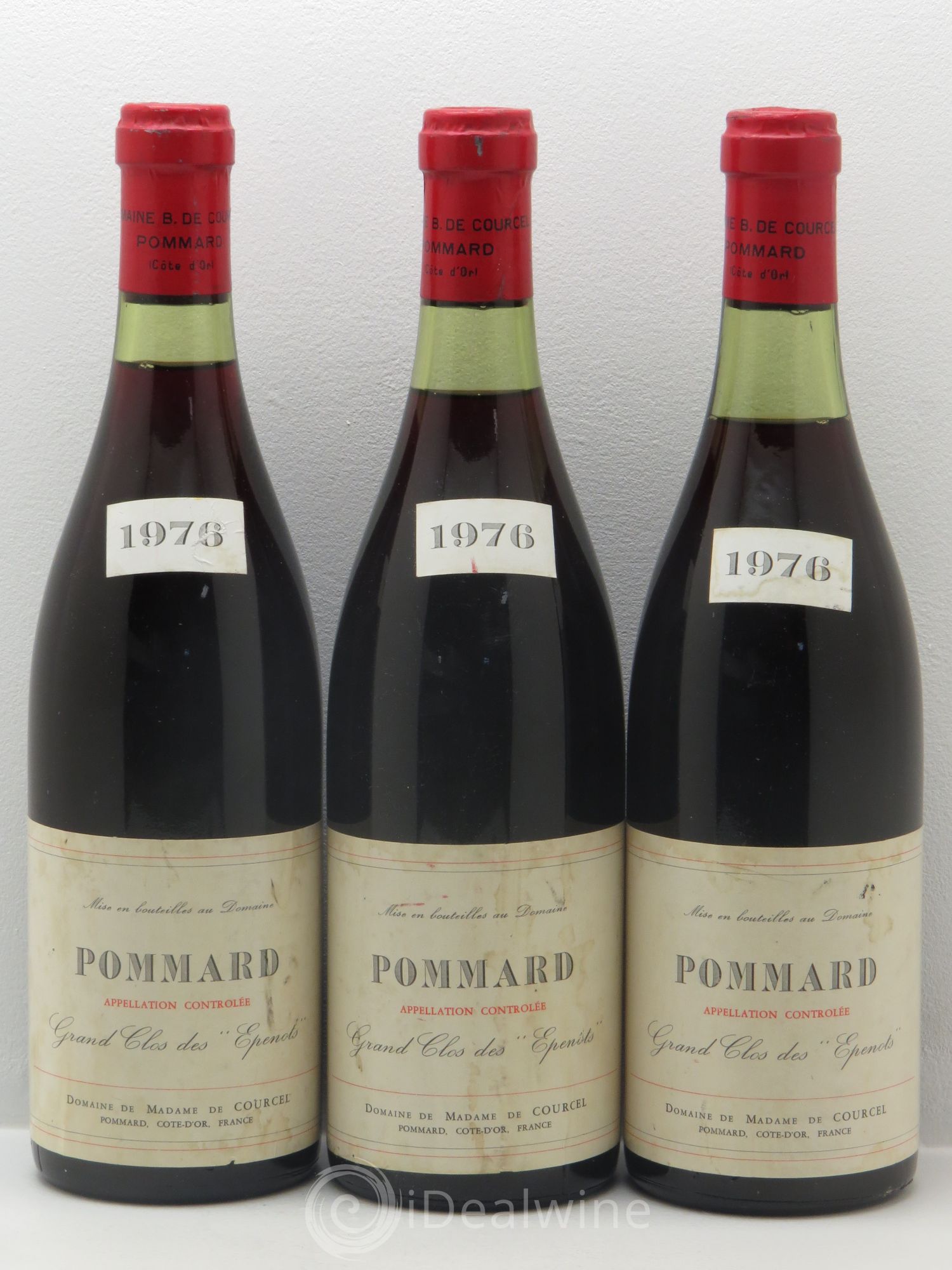 Pommard 1er Cru Grand Clos des Epenots de Courcel (Domaine) 1976 - Lot de 3 bouteilles - 0