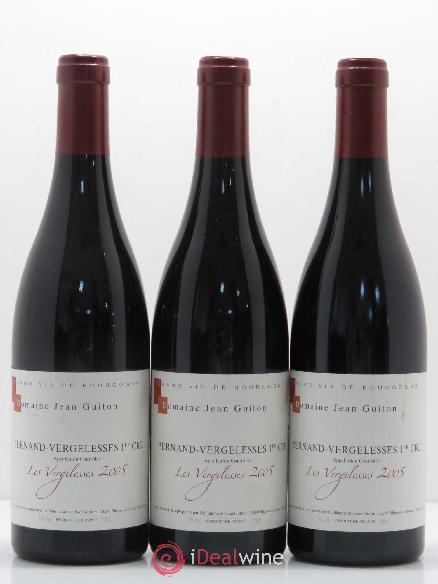 Pernand-Vergelesses 1er Cru Les Vergelesses Domaine Jean Guiton 2005 - Lot of 6 bottles - 2