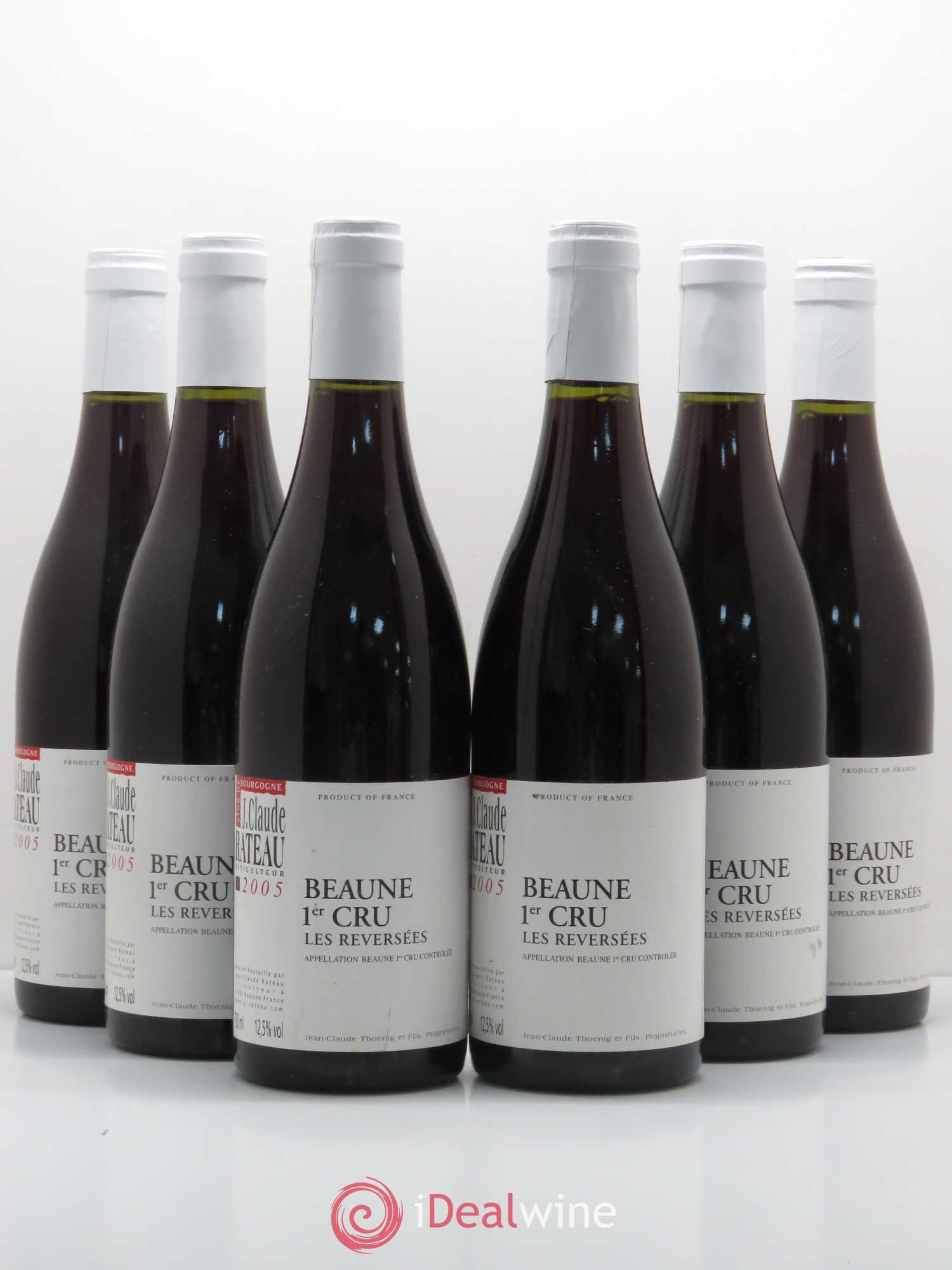 Beaune 1er Cru Les Reversees Jean Claude Rateau 2005 - Lot de 6 bouteilles - 0