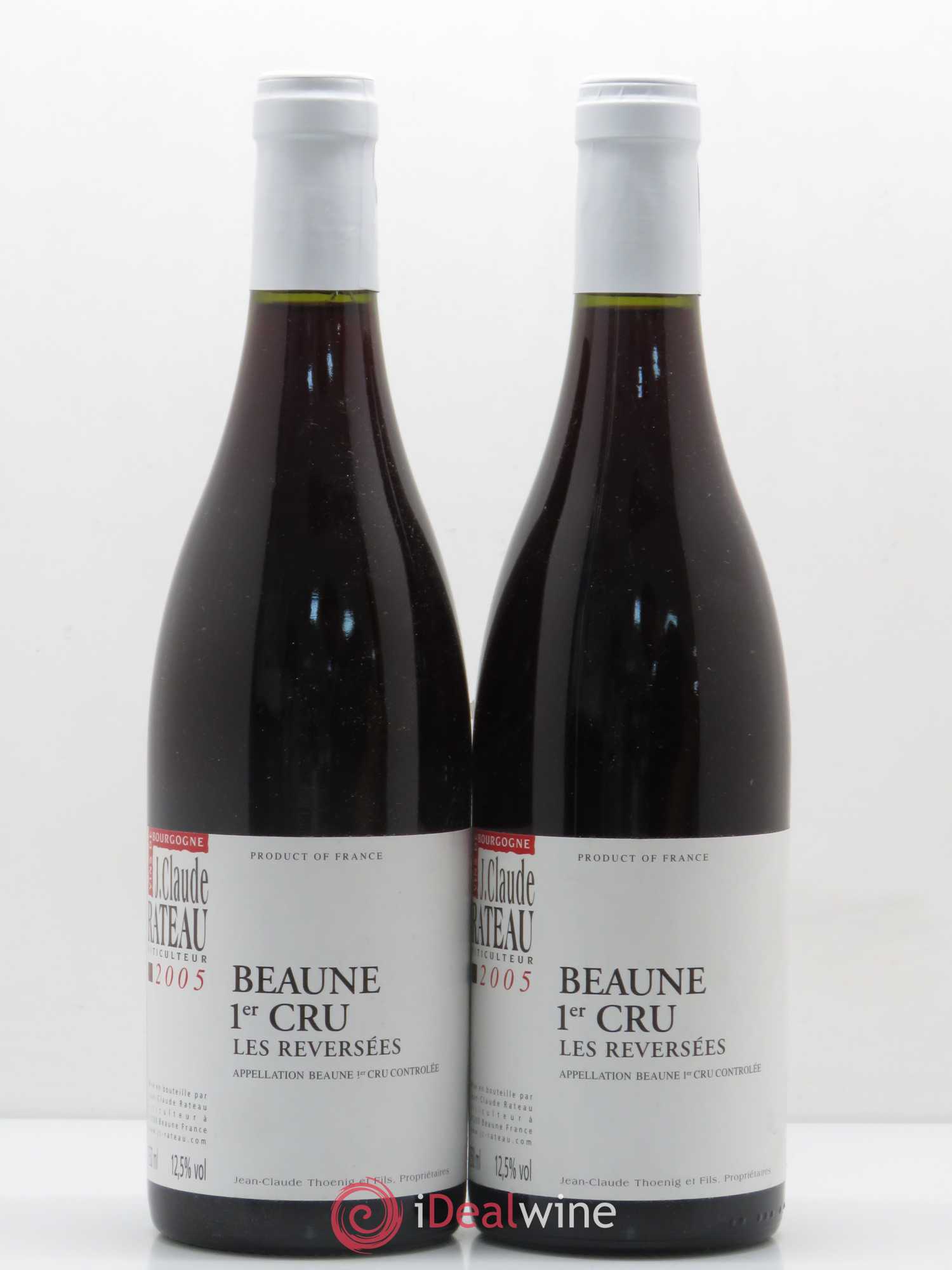Beaune 1er Cru Les Reversees Jean Claude Rateau 2005 - Lot de 2 bouteilles - 0