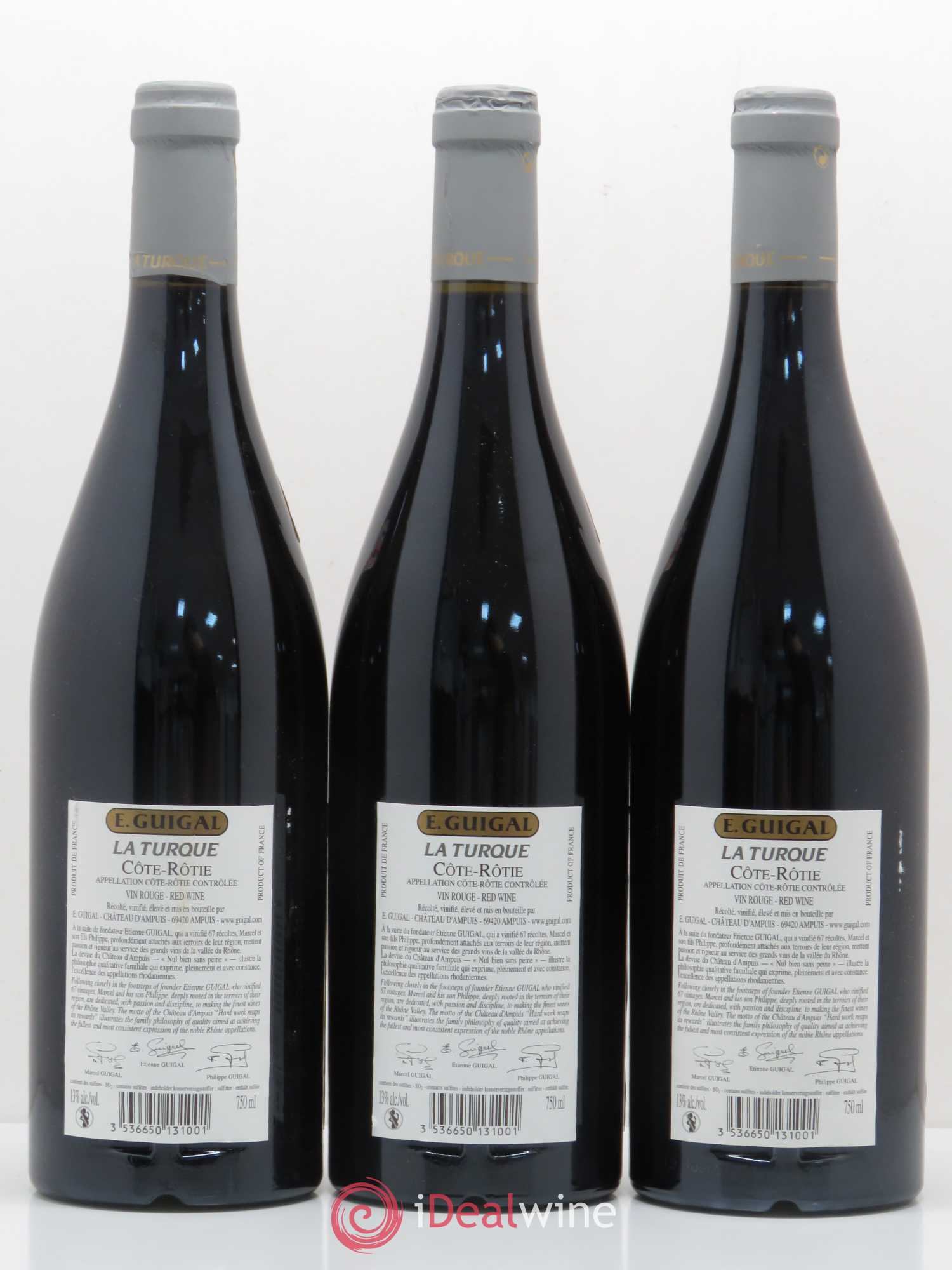 Côte-Rôtie La Turque Guigal 2005 - Lot of 3 bottles - 1