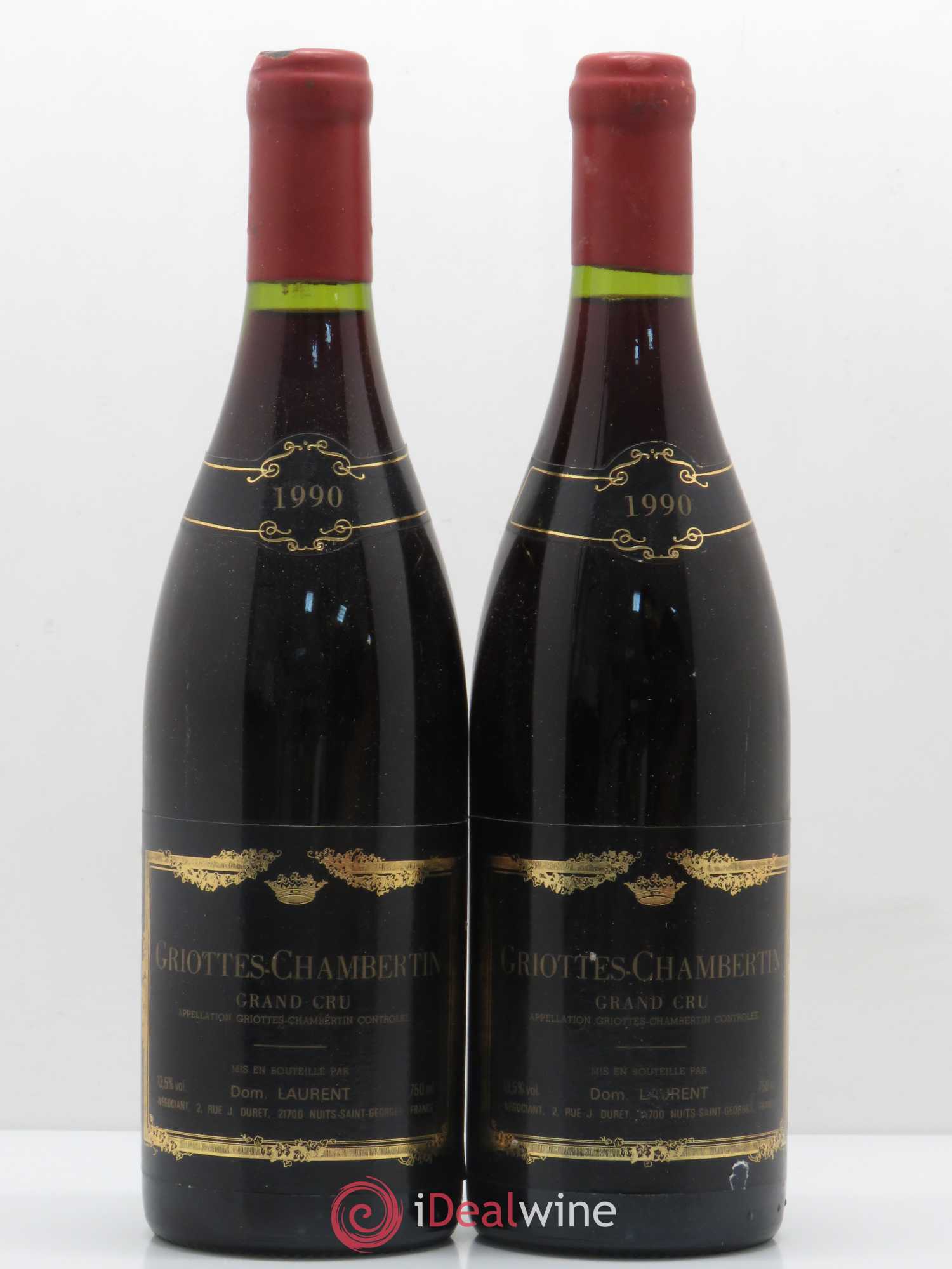 Griotte-Chambertin Grand Cru Dominique Laurent 1990 - Lot de 2 bouteilles - 0