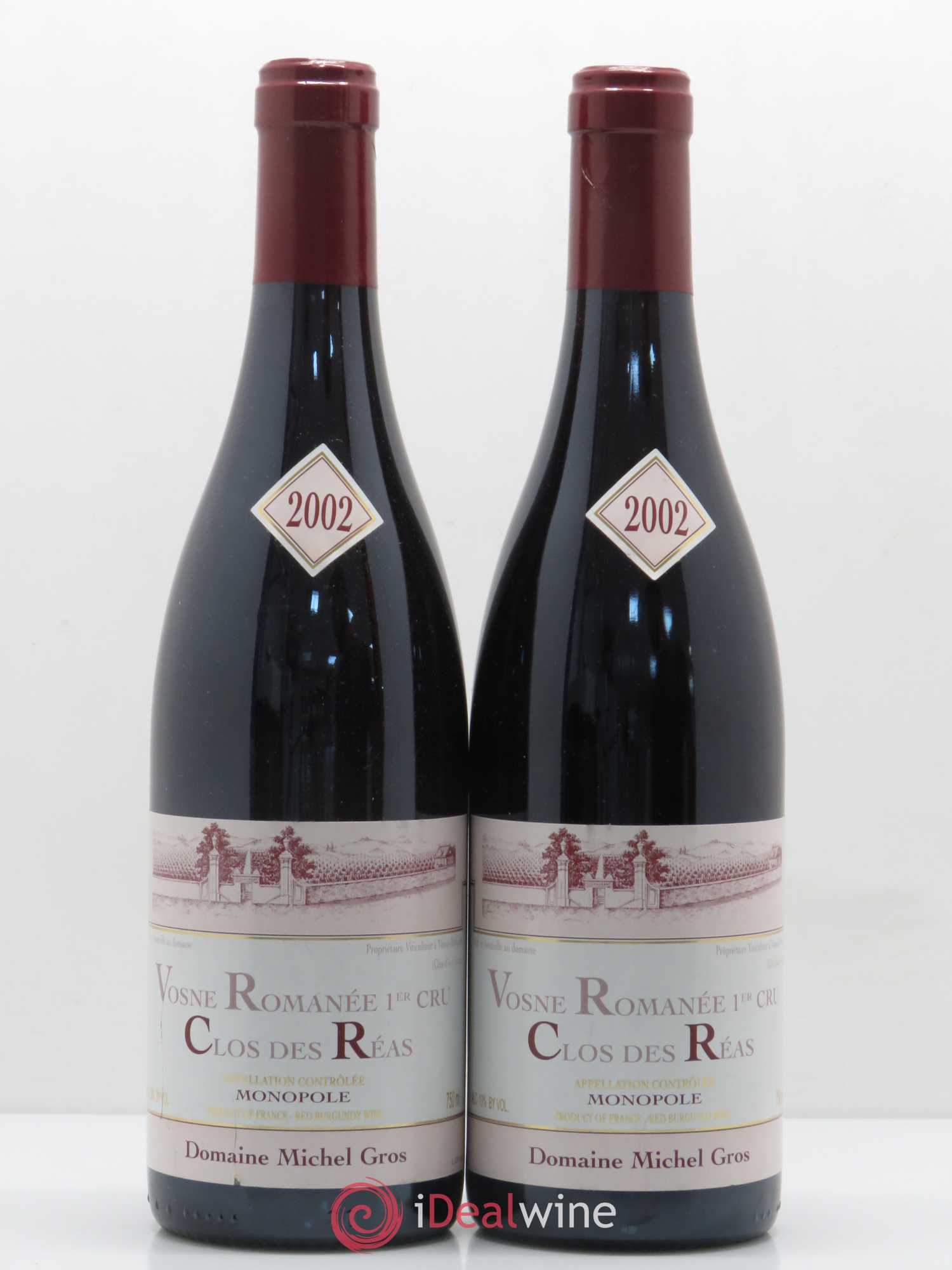 Vosne-Romanée 1er Cru Clos des Réas Michel Gros 2002 - Lot de 2 bouteilles - 0