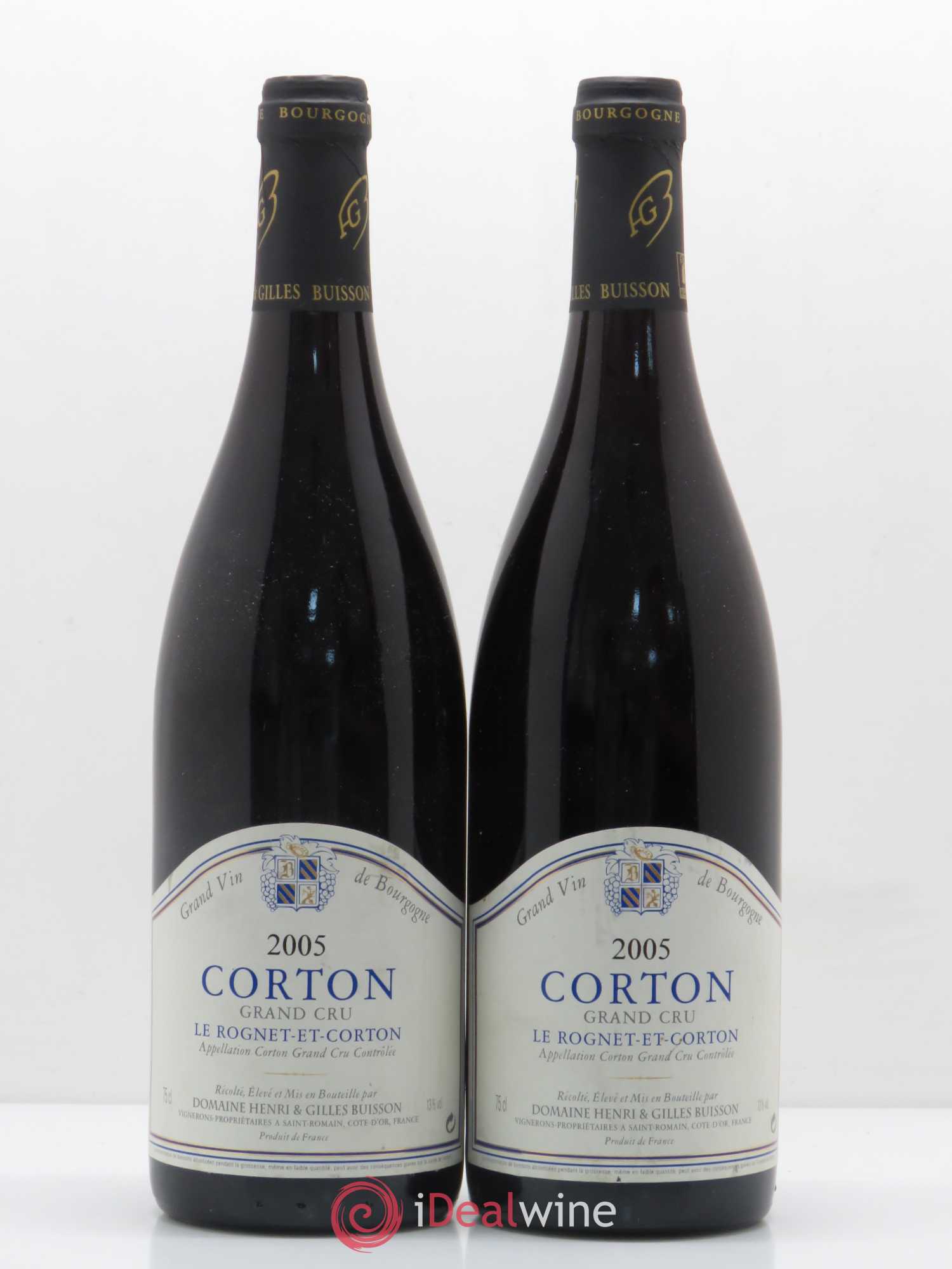 Corton Grand Cru Le Rognet-et-Corton Henri et Gilles Buisson (Domaine) 2005 - Lot de 2 bouteilles - 0