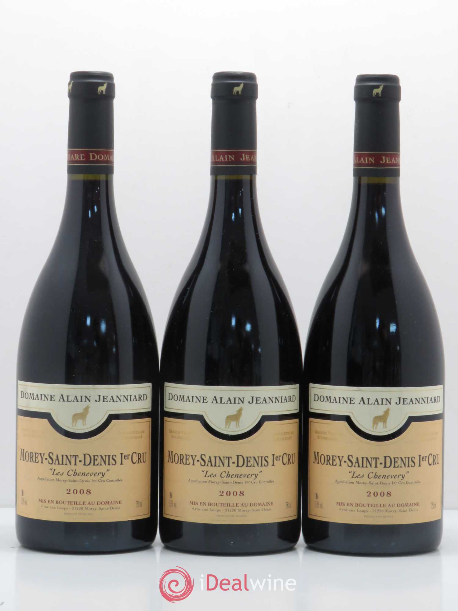 Morey-Saint-Denis 1er Cru Les Chenevery Alain Jeanniard 2008 - Lot de 3 bouteilles - 0
