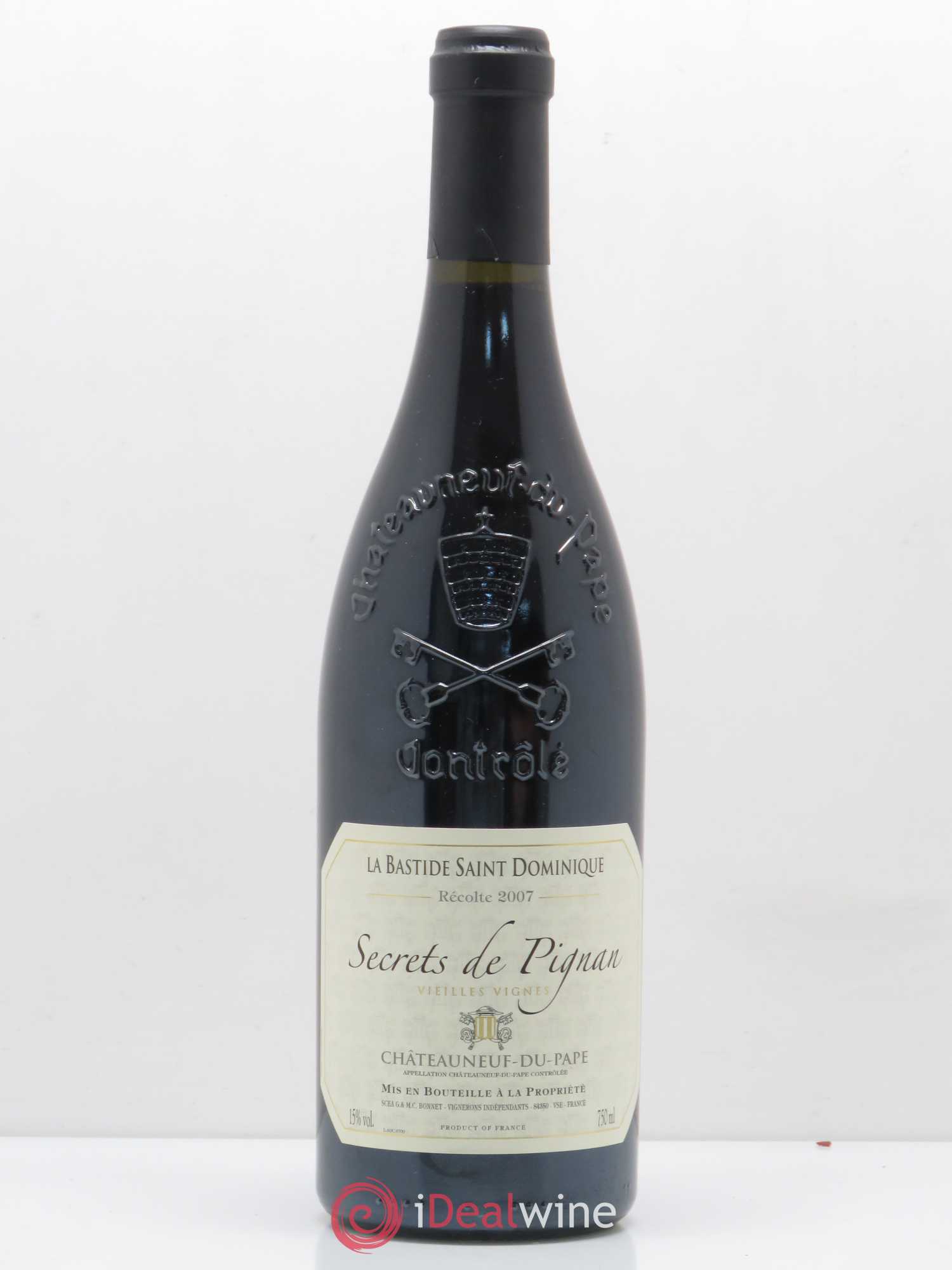 Châteauneuf-du-Pape Secrets de Pignan La Bastide Saint Dominique 2007 - Posten von 1 Flasche - 0