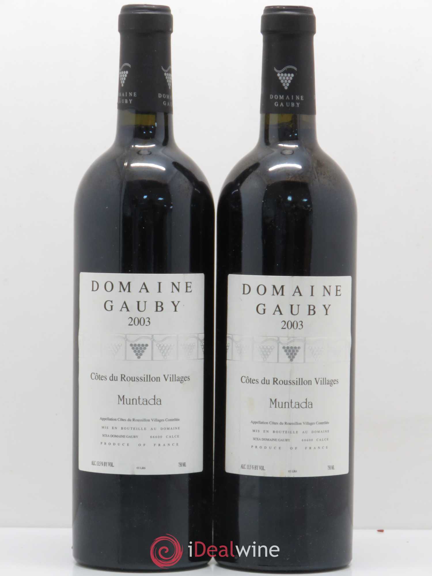 Côtes Catalanes (anciennement Côtes du Roussillon Villages) La Muntada Gauby (Domaine) 2003 - Lot de 2 bouteilles - 0