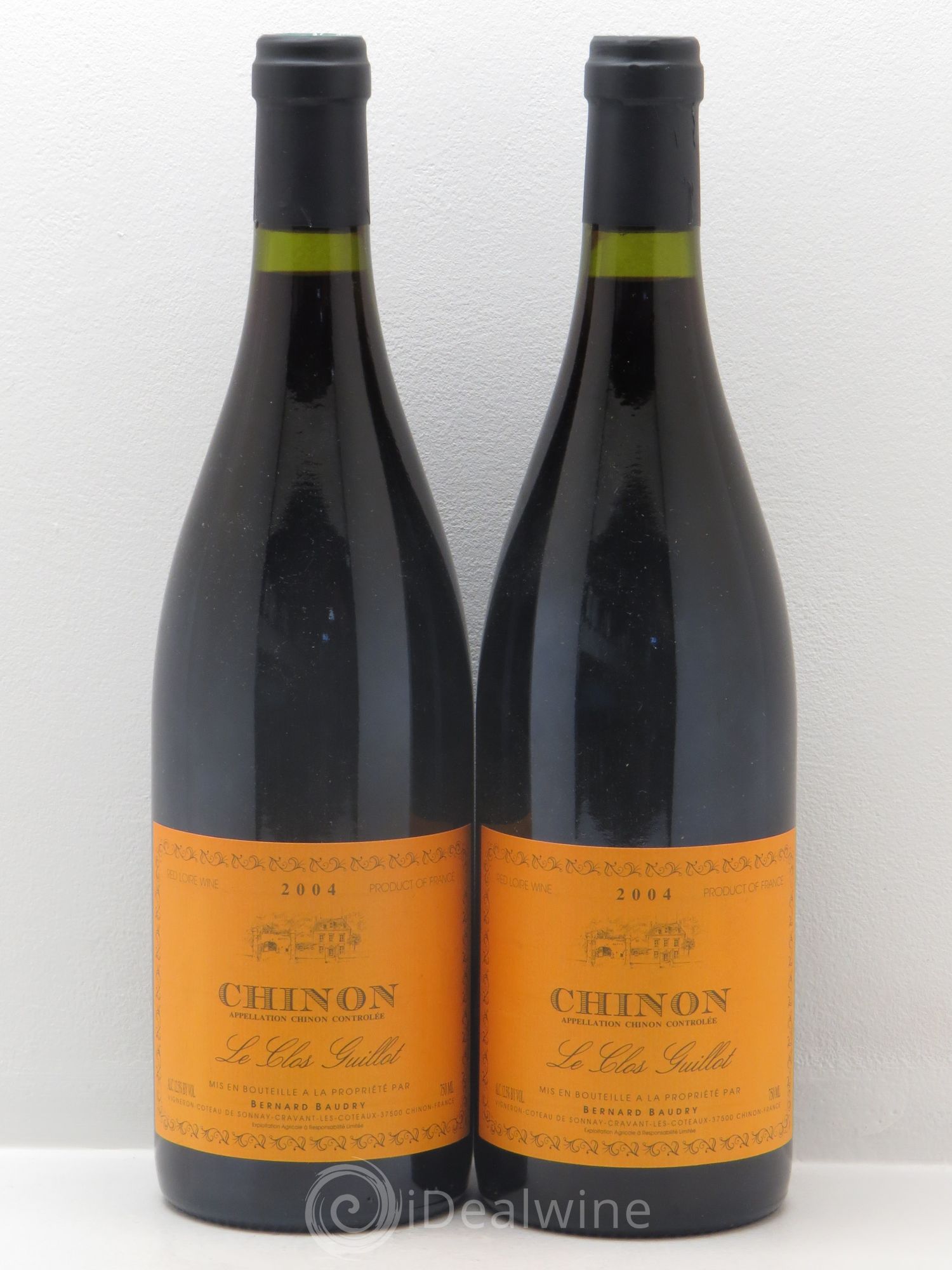 Chinon Le Clos Guillot Bernard Baudry 2004 - Lot de 2 bouteilles - 0