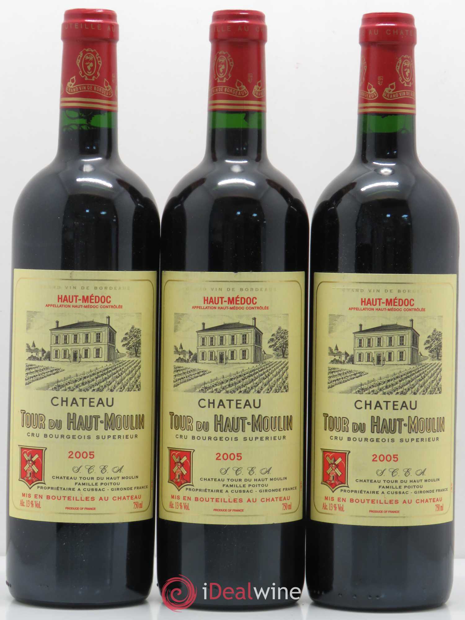 Château Tour du Haut Moulin Cru Bourgeois 2005 - Lot de 3 bouteilles - 0