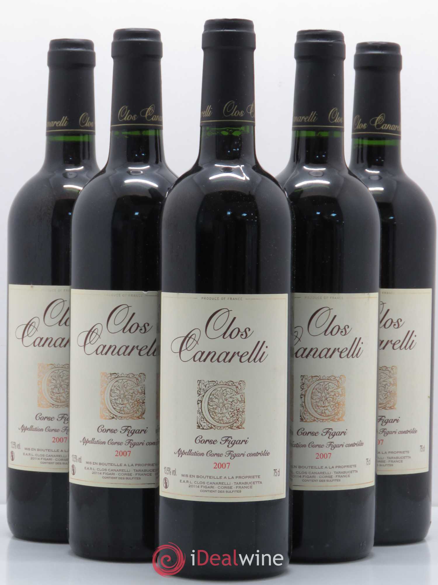 Figari Clos Canarelli 2007 - Lot de 5 bouteilles - 0