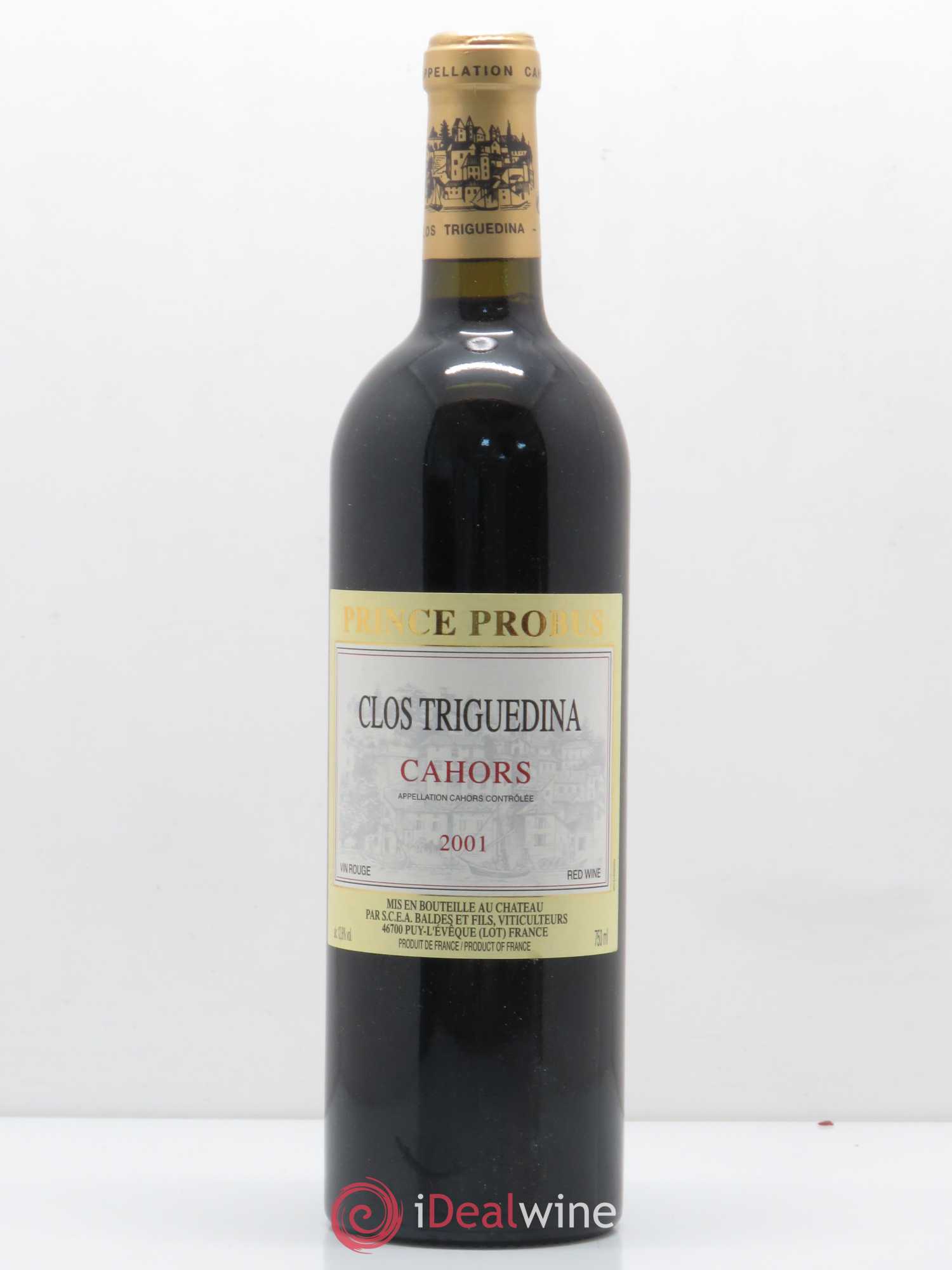 Cahors Clos Triguedina Probus Jean-Luc Baldès 2001 - Lot de 1 bouteille - 0