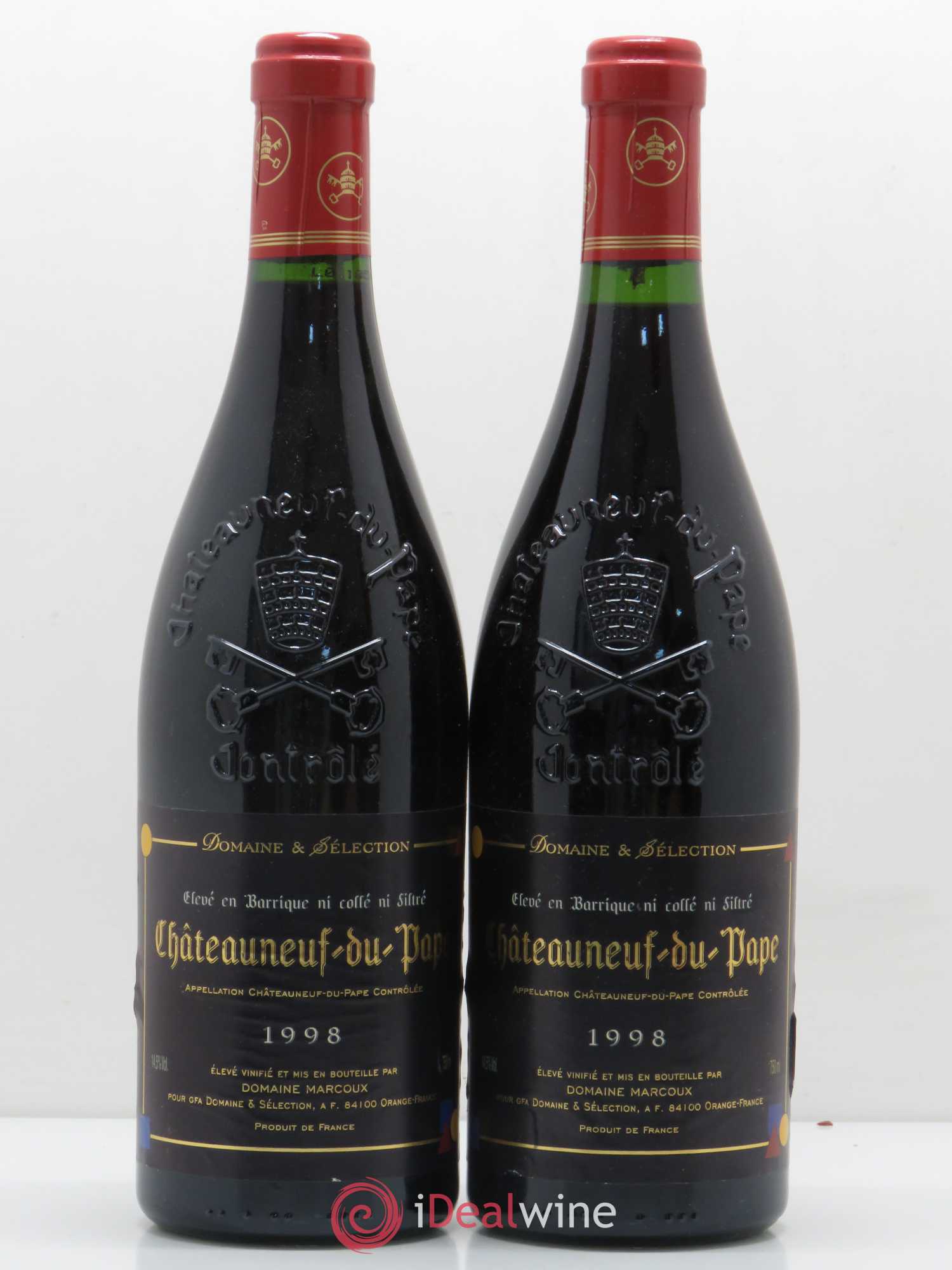 Châteauneuf-du-Pape Marcoux (Domaine de) 1998 - Lot de 2 bouteilles - 0