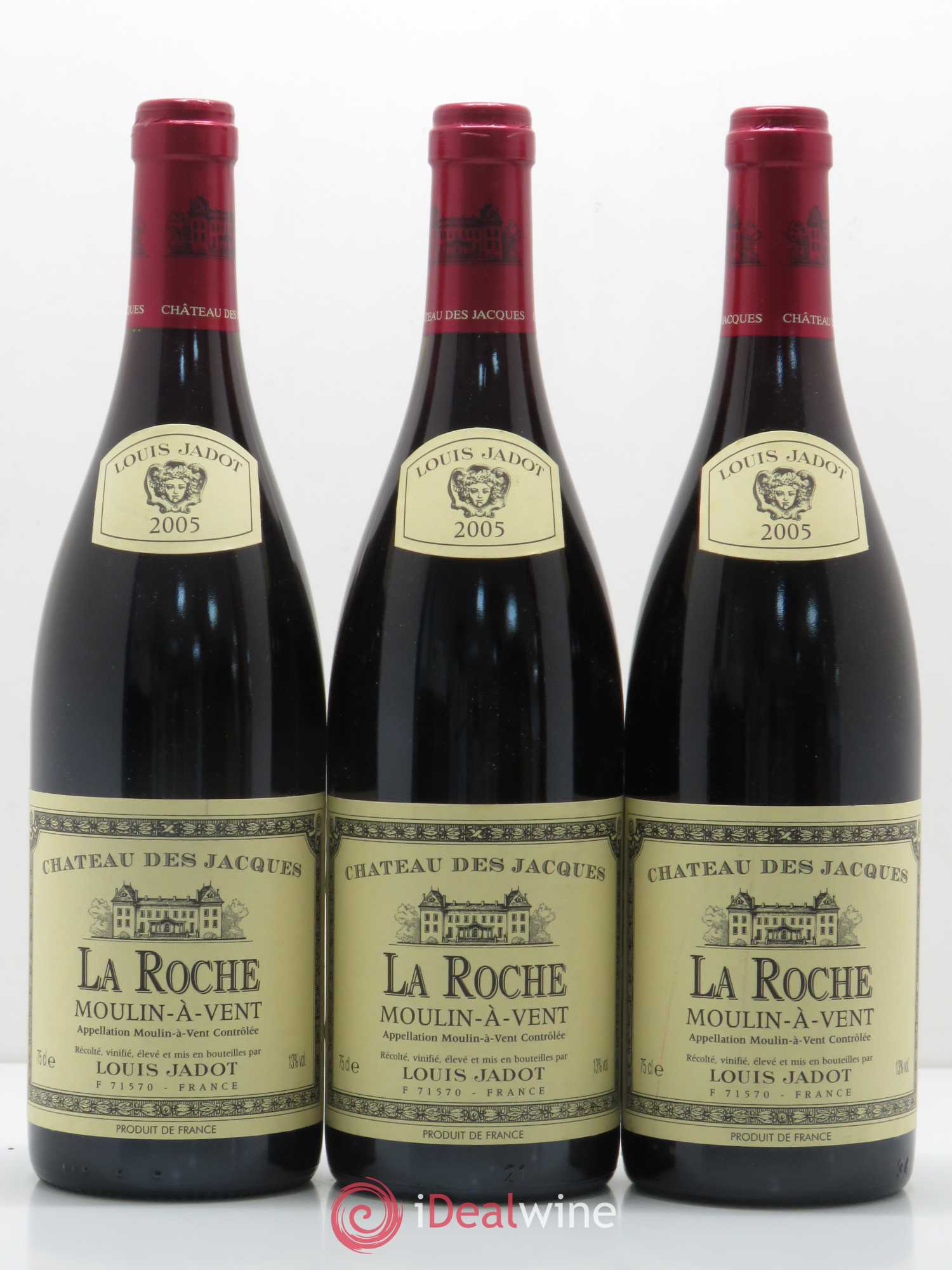 Moulin-à-Vent La Roche Château des Jacques 2005 - Lot de 3 bouteilles - 0