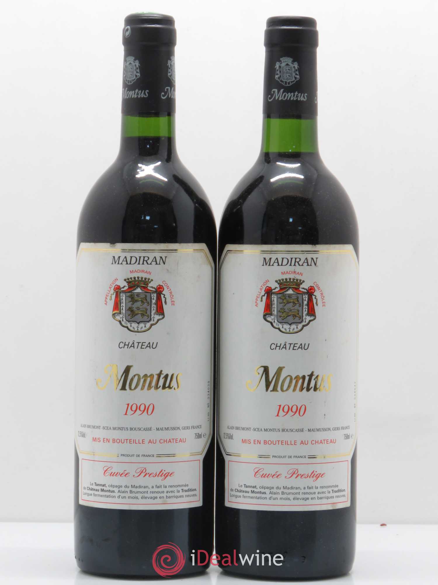 Madiran Château Montus-Prestige Alain Brumont 1990 - Lot de 2 bouteilles - 0