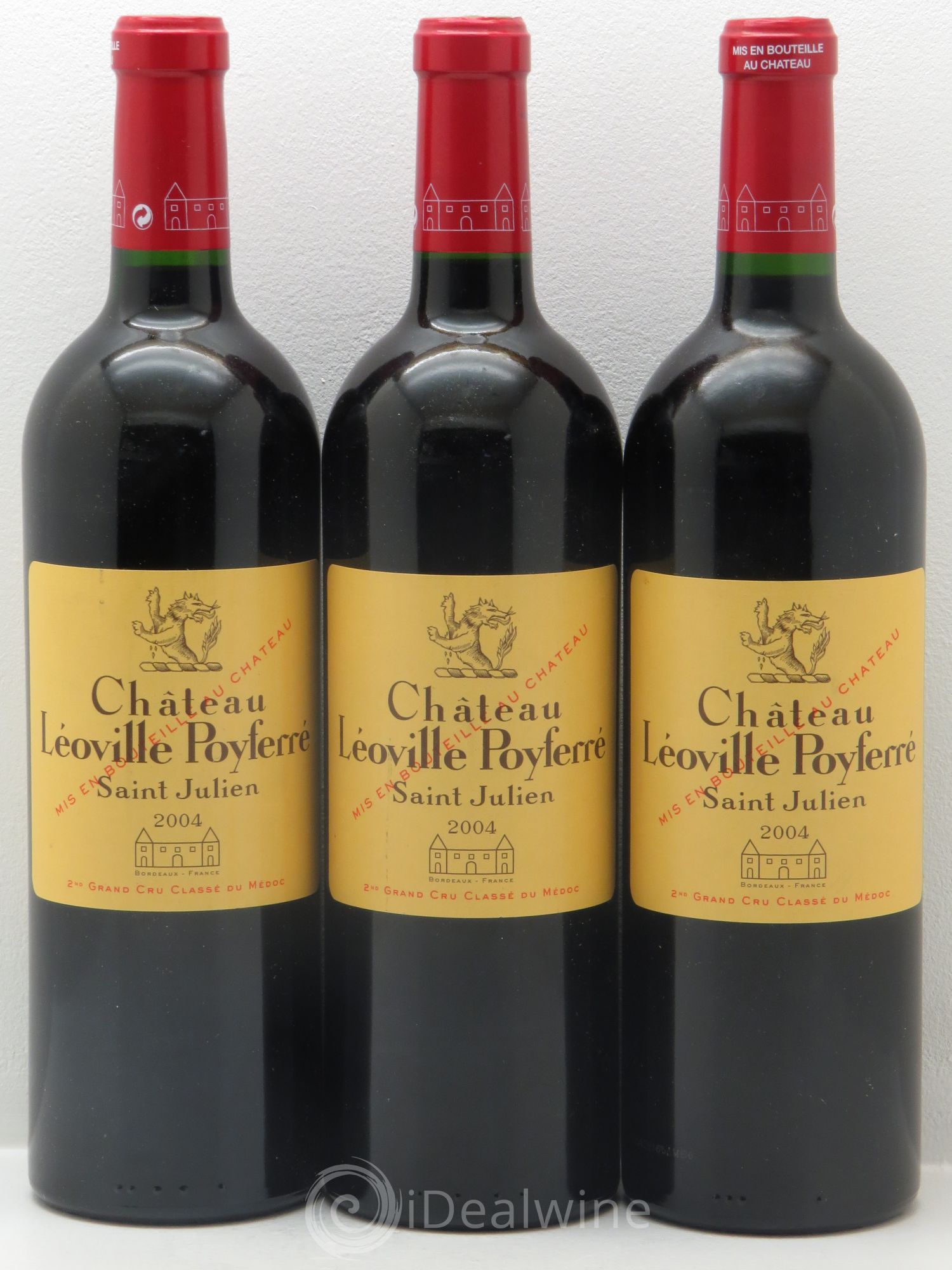 Château Léoville Poyferré 2ème Grand Cru Classé 2004 - Lot de 3 bouteilles - 0