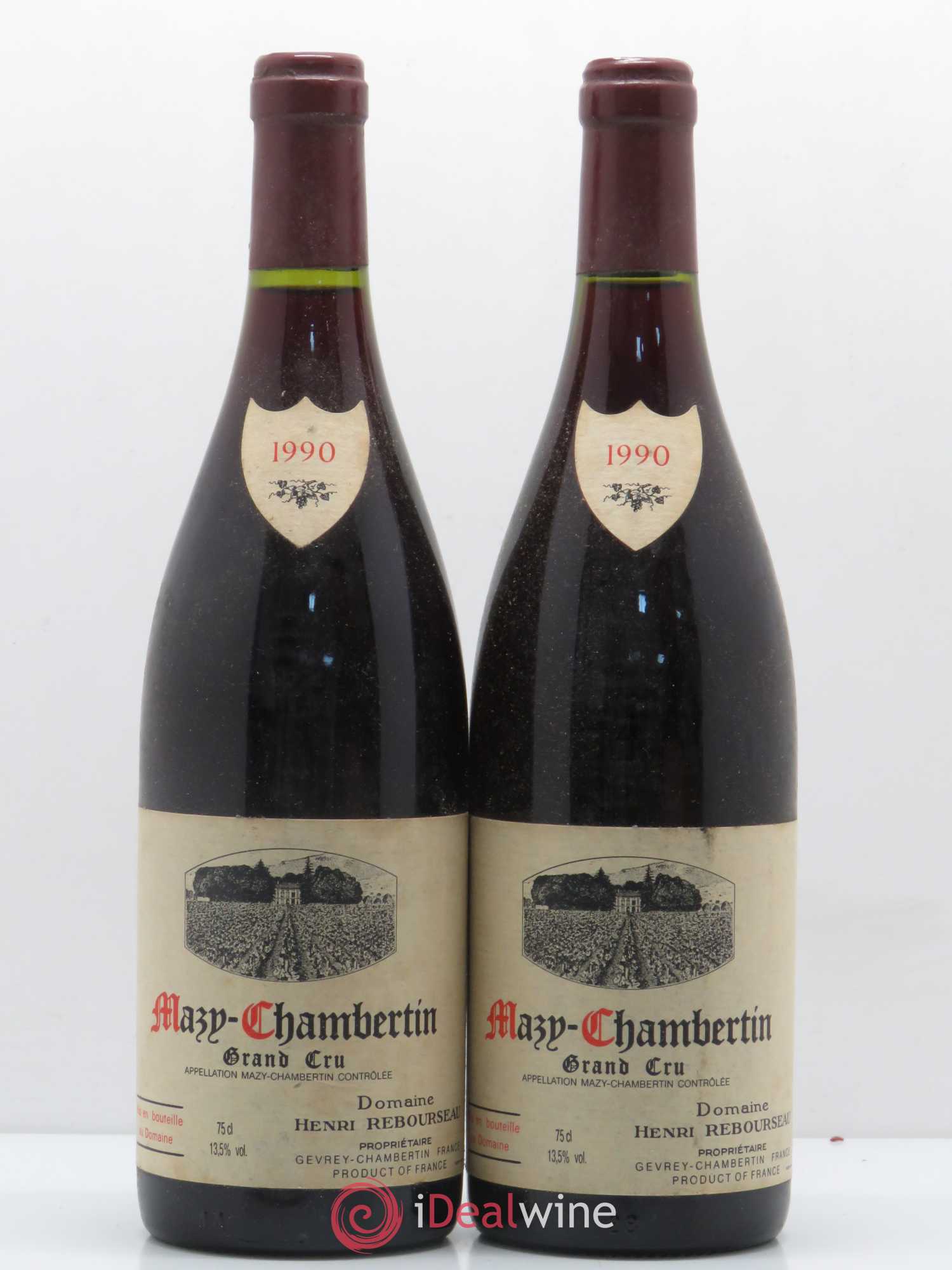 Mazis-Chambertin Grand Cru Henri Rebourseau 1990 - Lot de 2 bouteilles - 0