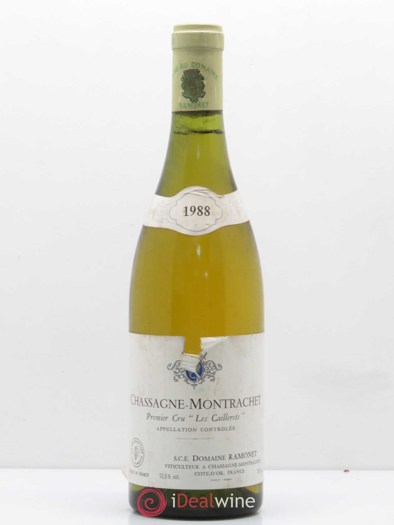 Chassagne-Montrachet 1er Cru Les Caillerets Ramonet (Domaine) 1988 - Posten von 1 Flasche - 0