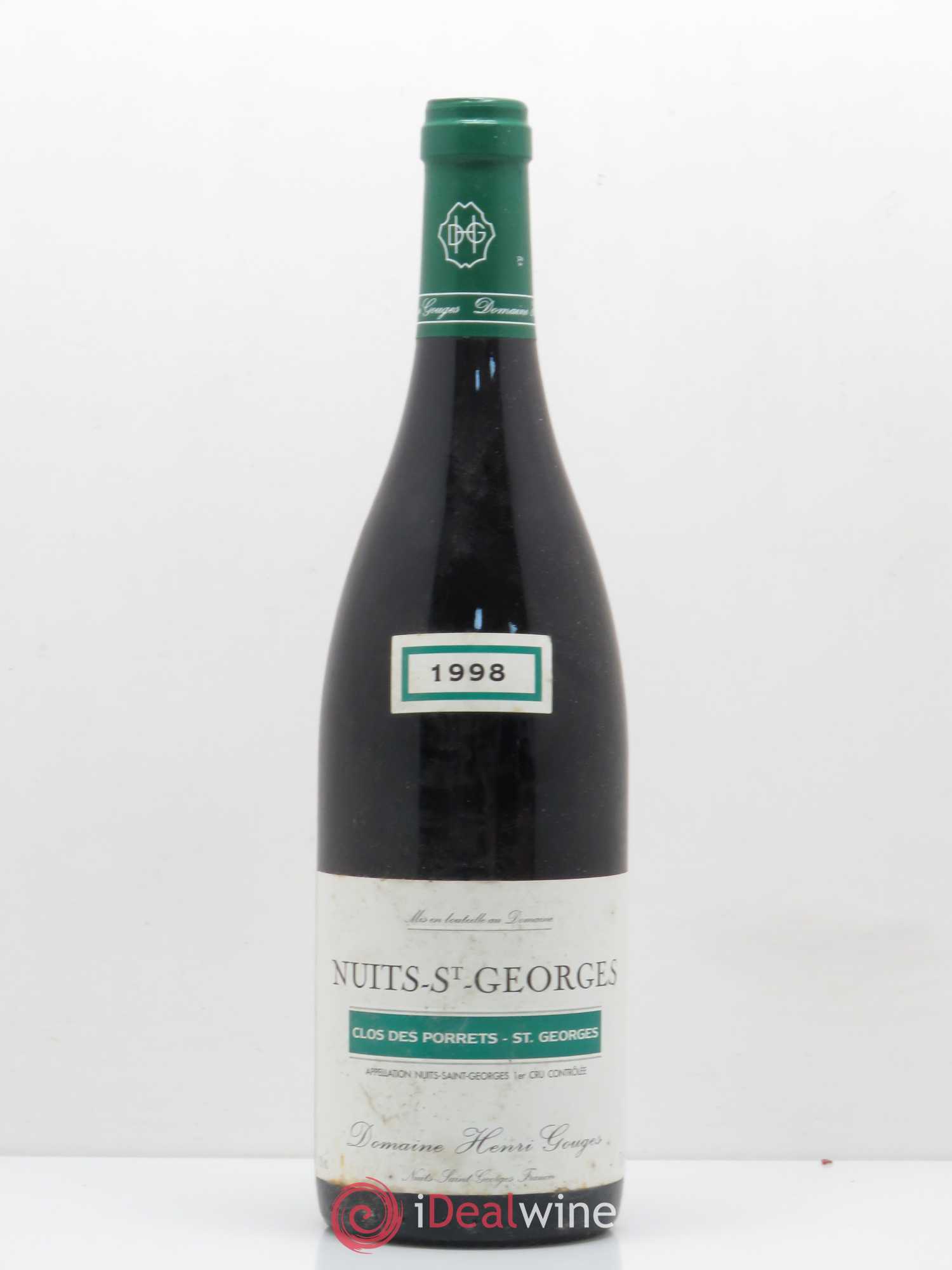 Nuits-Saint-Georges 1er Cru Clos des Porrets St Georges Henri Gouges 1998 - Lot of 1 bottle - 0