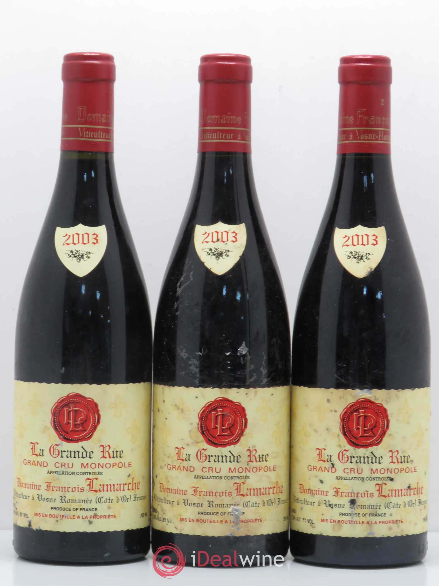 La Grande Rue Grand Cru Lamarche (Domaine) 2003 - Lot de 3 bouteilles - 0