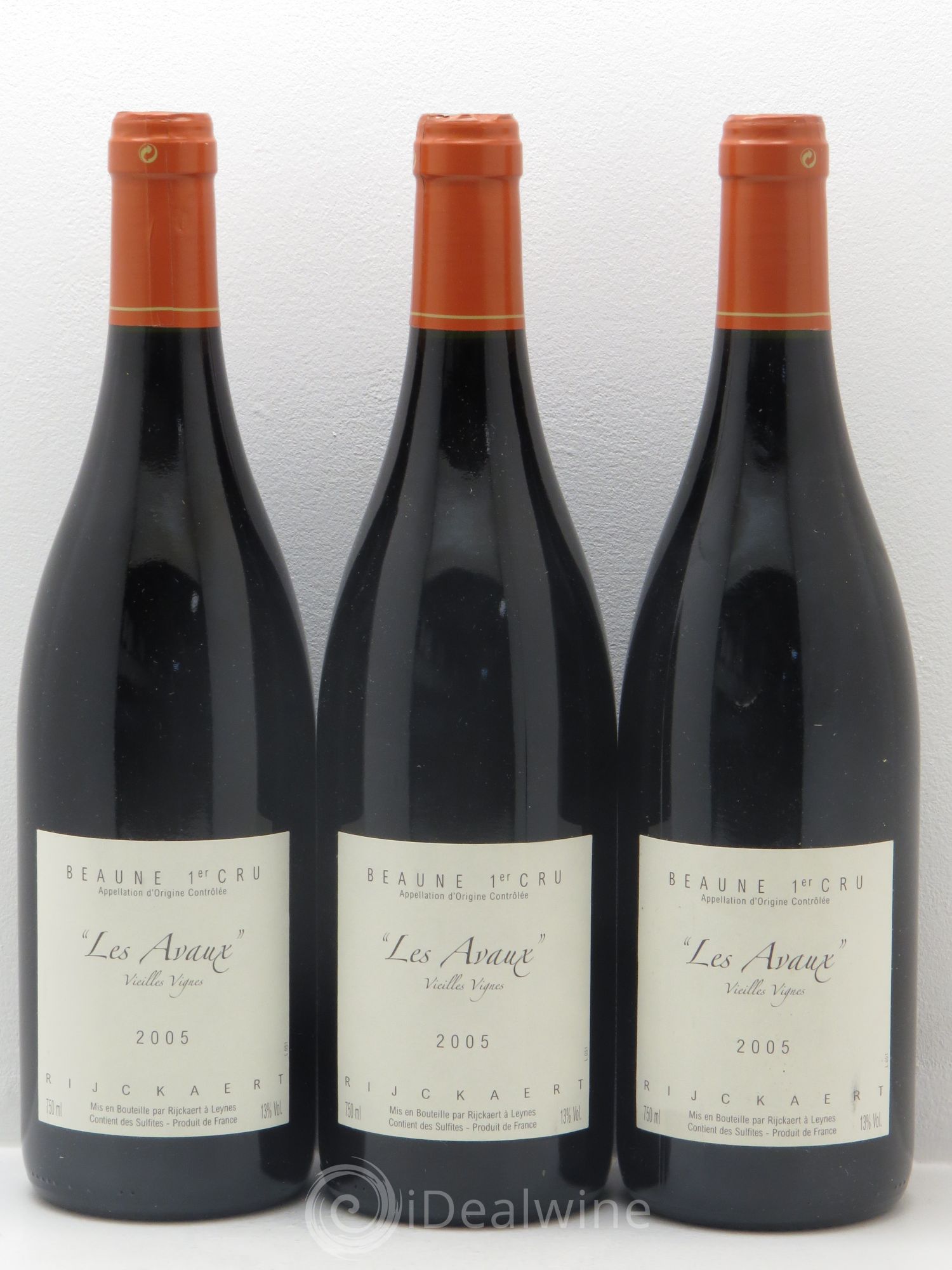 Beaune 1er Cru Les Avaux Vieilles Vignes - Domaine Rijckaert 2005 - Posten von 3 Flaschen - 0