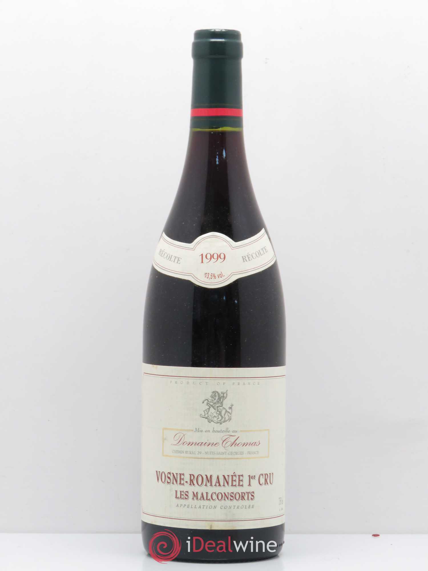 Vosne-Romanée 1er Cru Les Malconsorts Domaine Charles Thomas 1999 - Posten von 1 Flasche - 0