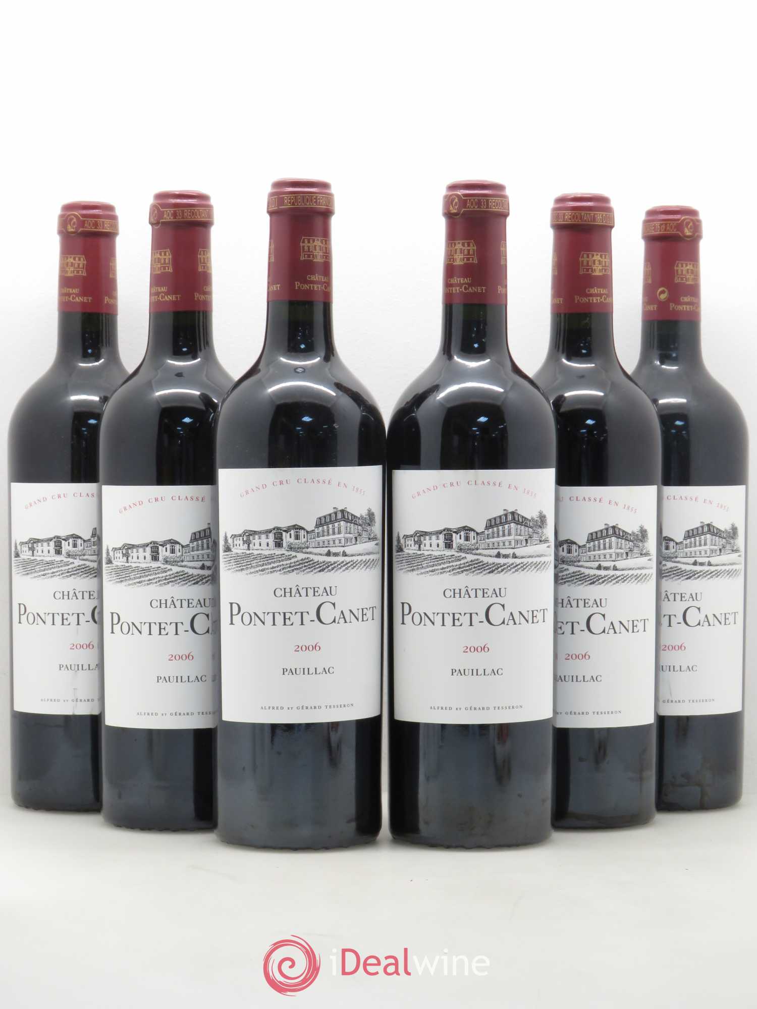 Château Pontet Canet 5ème Grand Cru Classé 2006 - Lot de 6 bouteilles - 0