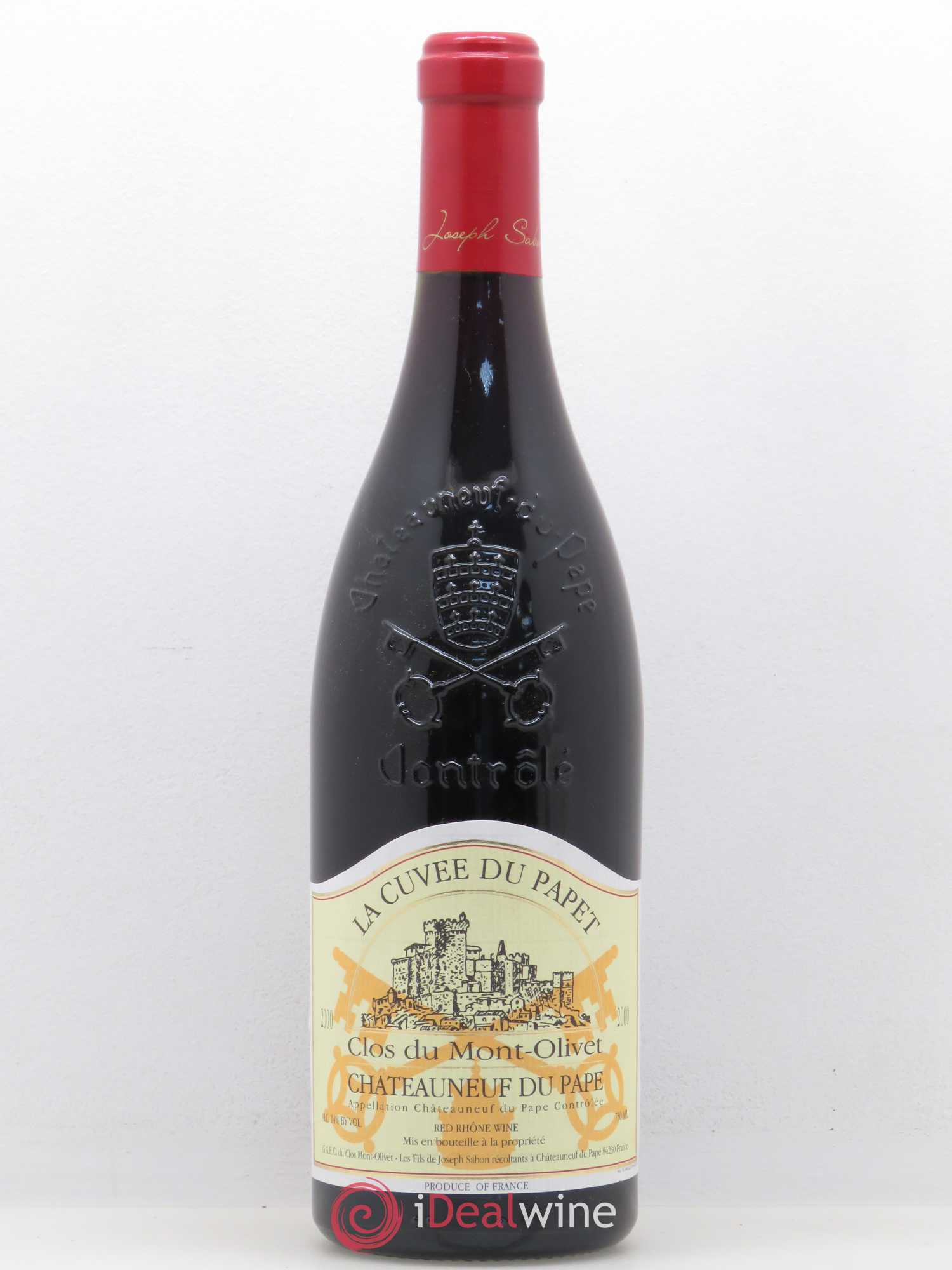 Châteauneuf-du-Pape Cuvée du Papet Clos du Mont-Olivet 2000 - Lot de 1 bouteille - 0