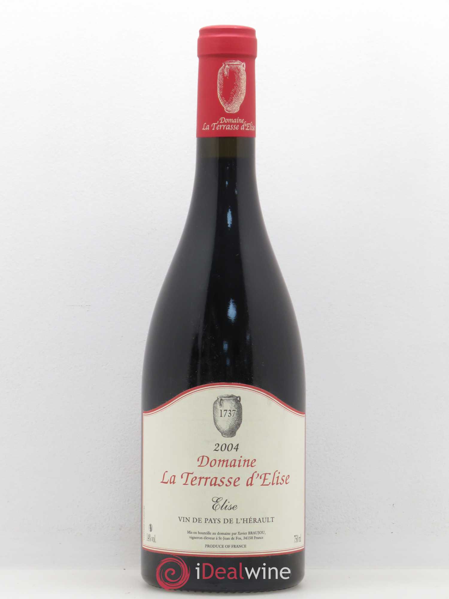 Pays d'Hérault Elise Domaine La Terrasse d'Elise 2004 - Posten von 1 Flasche - 0