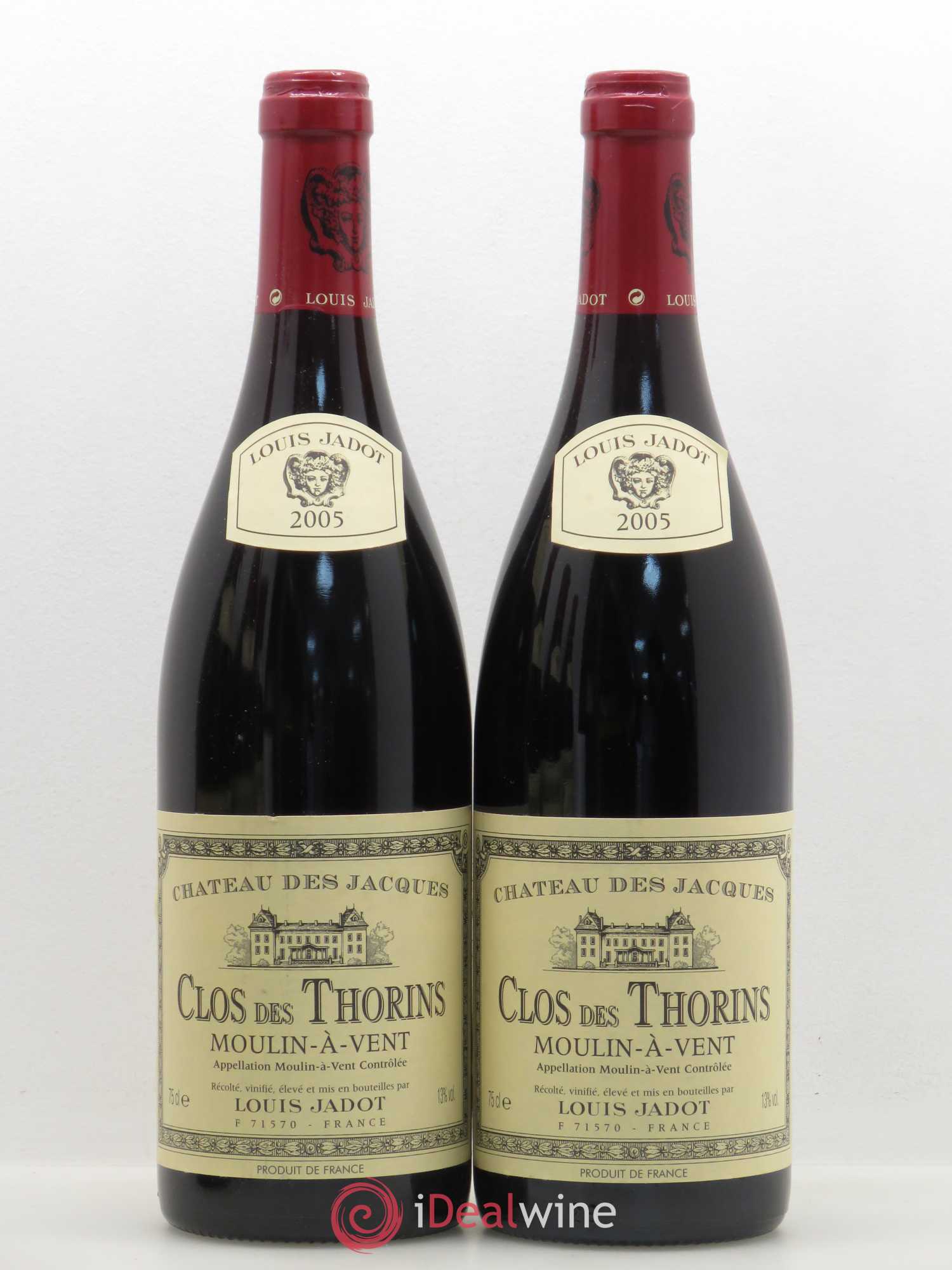 Moulin-à-Vent Clos des Thorins Château des Jacques 2005 - Lot de 5 bouteilles - 2