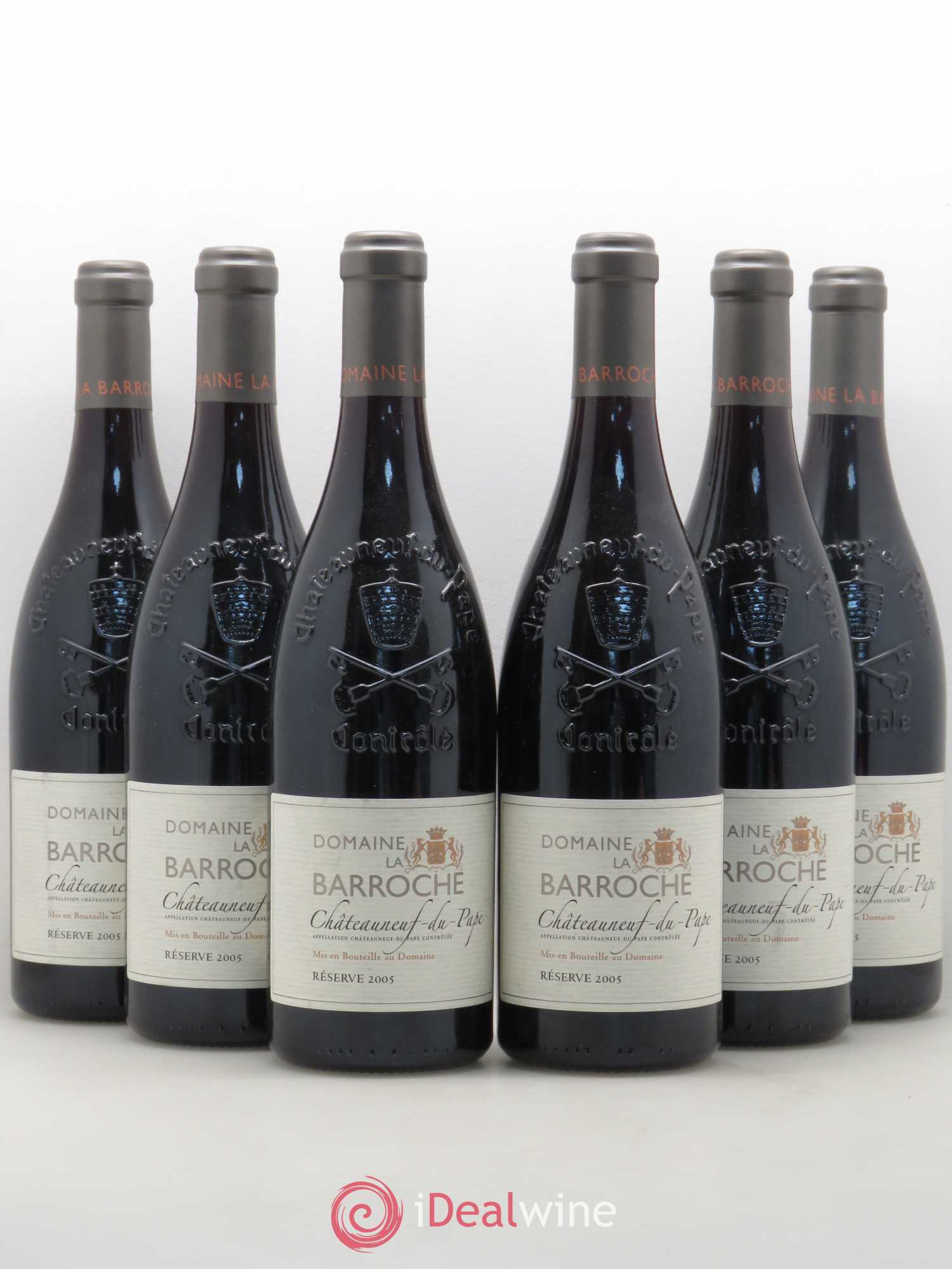 Châteauneuf-du-Pape La Barroche (Domaine de) Réserve Julien Barrot 2005 - Lot de 6 bouteilles - 0
