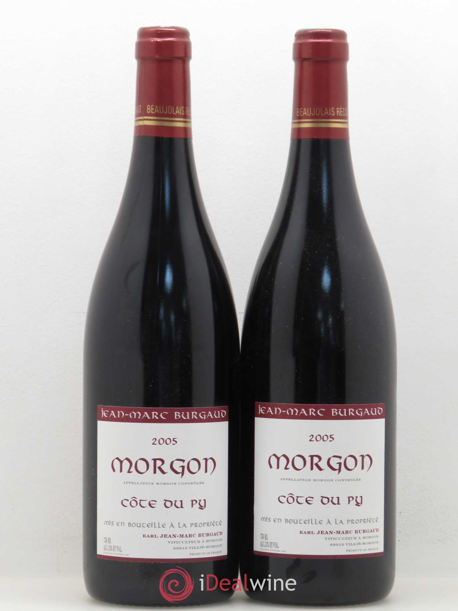 Morgon Côte du Py Jean-Marc Burgaud (Domaine) 2005 - Lot de 2 bouteilles - 0