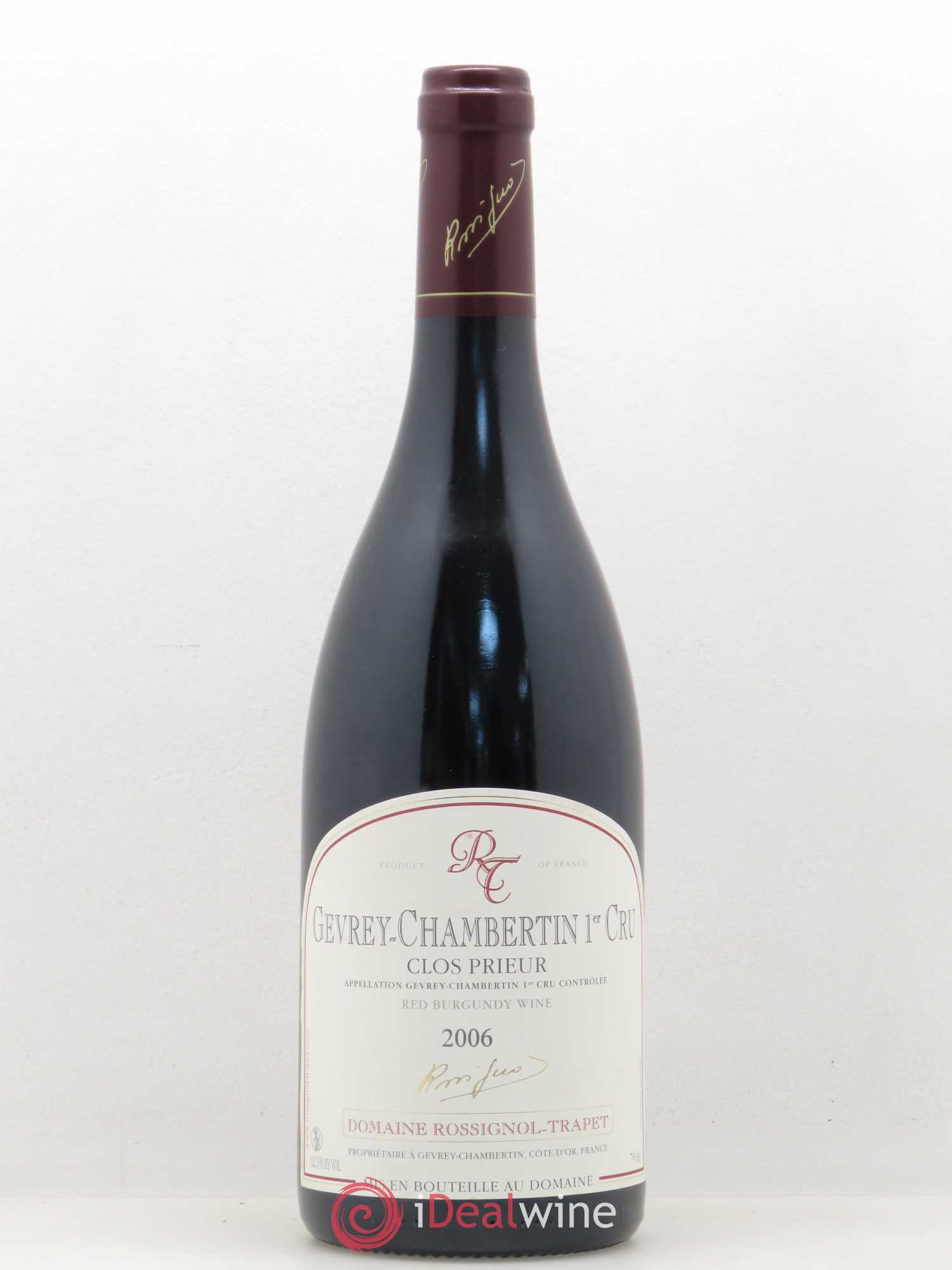 Gevrey-Chambertin 1er Cru Clos Prieur Rossignol-Trapet (Domaine) 2006 - Lot de 1 bouteille - 0
