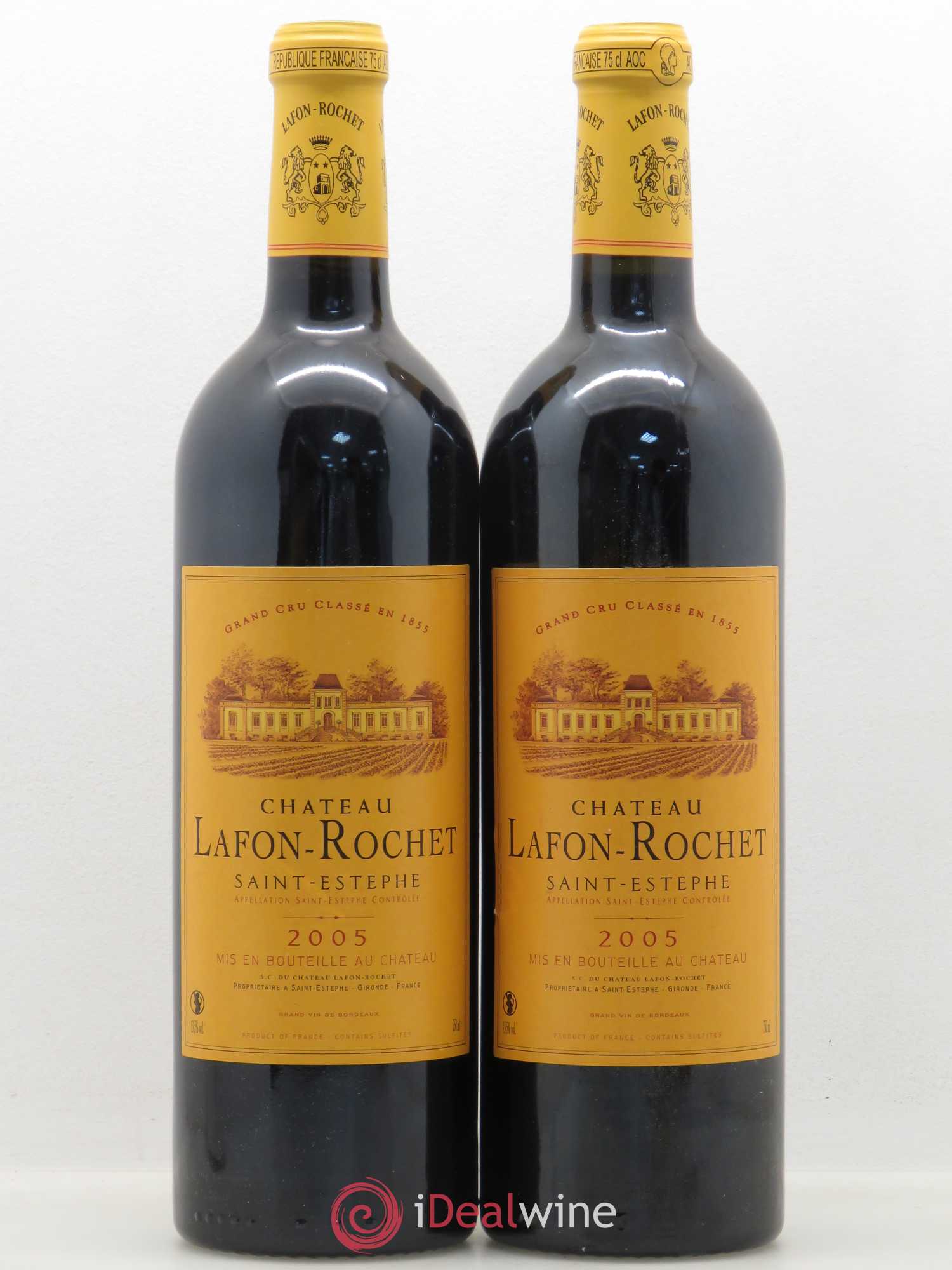 Château Lafon Rochet 4ème Grand Cru Classé 2005 - Lot de 2 bouteilles - 0