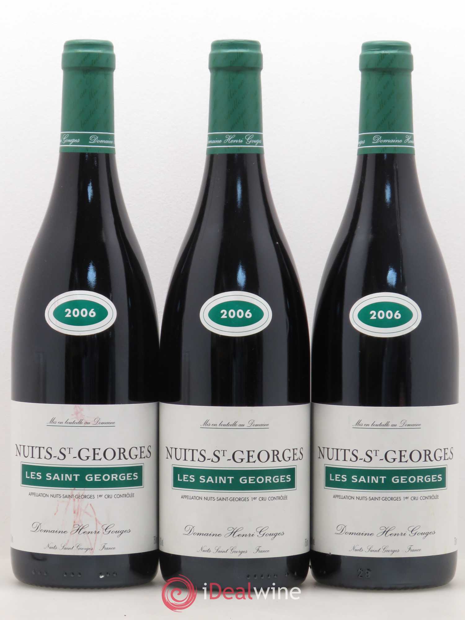 Nuits-Saint-Georges 1er Cru Les Saints Georges Henri Gouges 2006 - Lot de 3 bouteilles - 0
