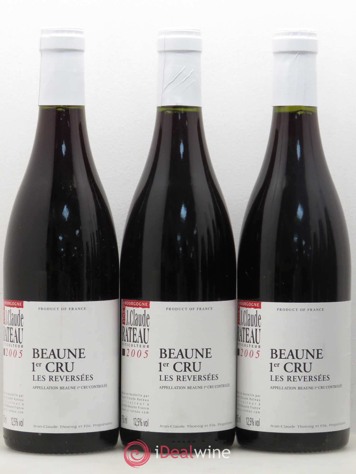Beaune 1er Cru Les Reversees Jean Claude Rateau 2005 - Lot de 6 bouteilles - 2