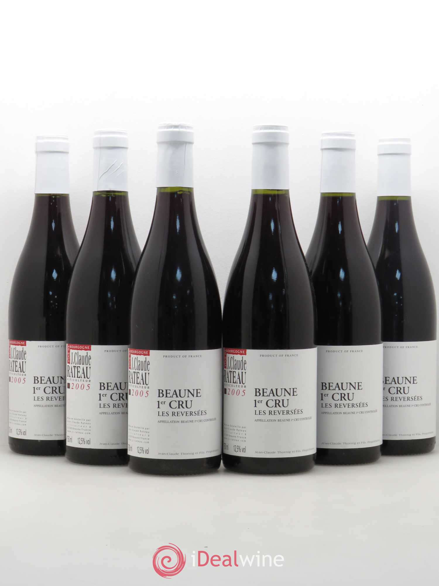 Beaune 1er Cru Les Reversees Jean Claude Rateau 2005 - Lot de 6 bouteilles - 0
