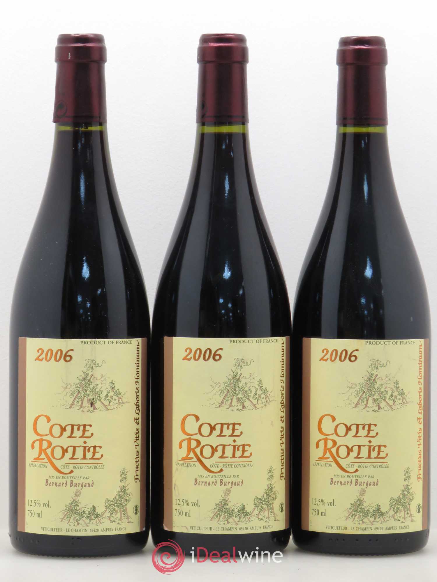 Côte-Rôtie Bernard Burgaud 2006 - Lot de 3 bouteilles - 0
