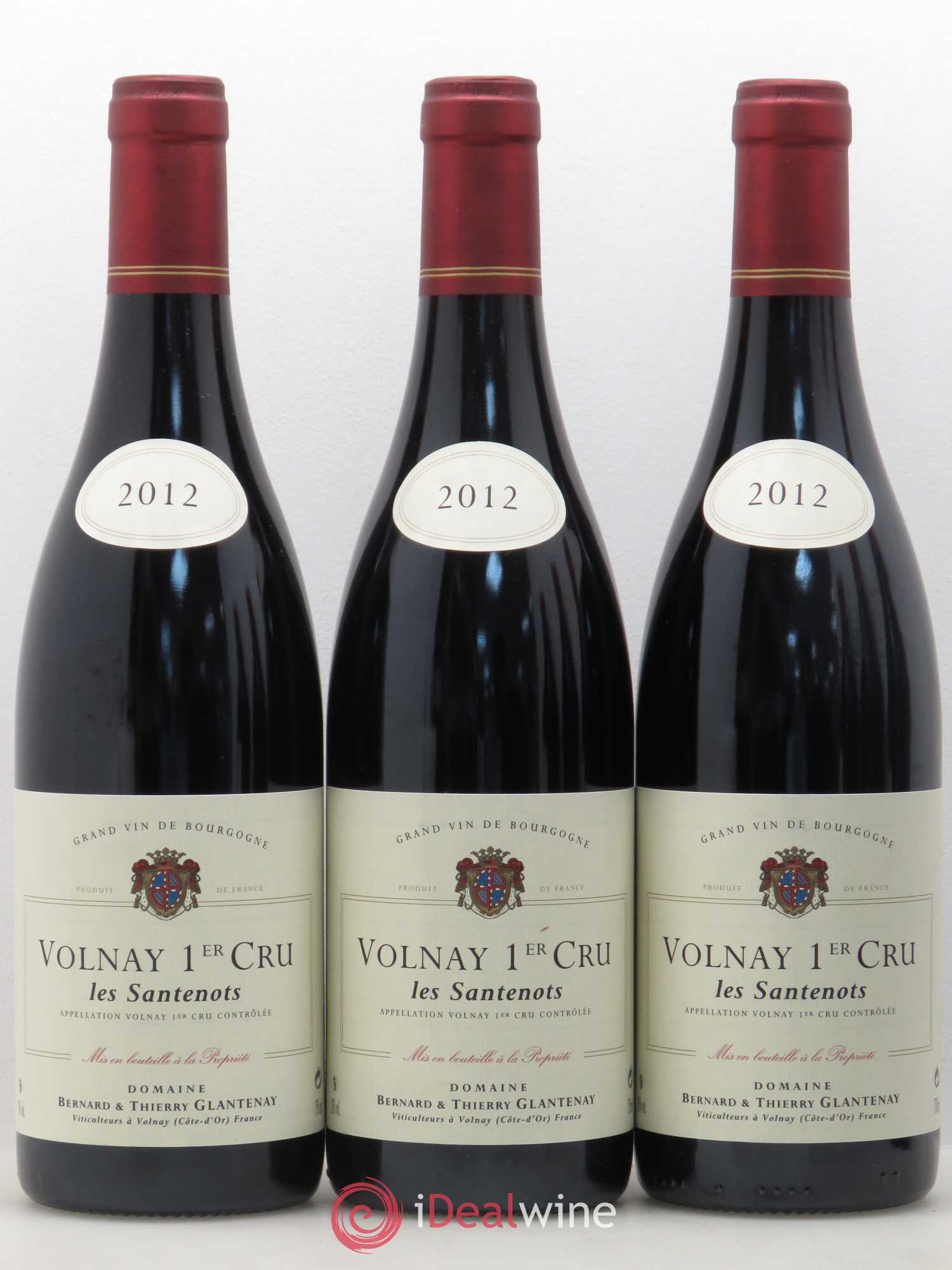 Volnay 1er Cru Les Santenots Bernard et Thierry Glantenay (Domaine) 2012 - Lot de 6 bouteilles - 1