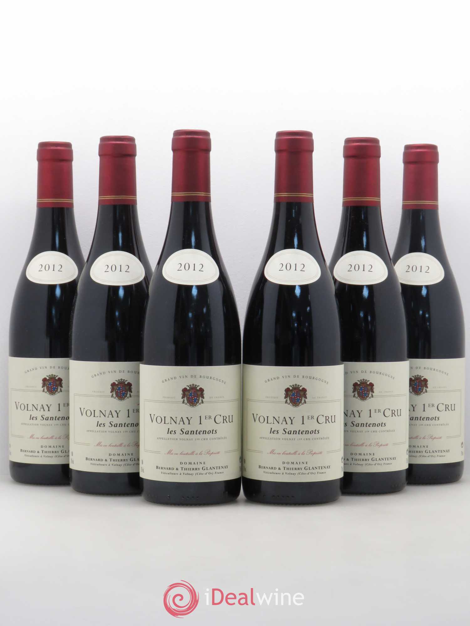 Volnay 1er Cru Les Santenots Bernard et Thierry Glantenay (Domaine) 2012 - Lot de 6 bouteilles - 0