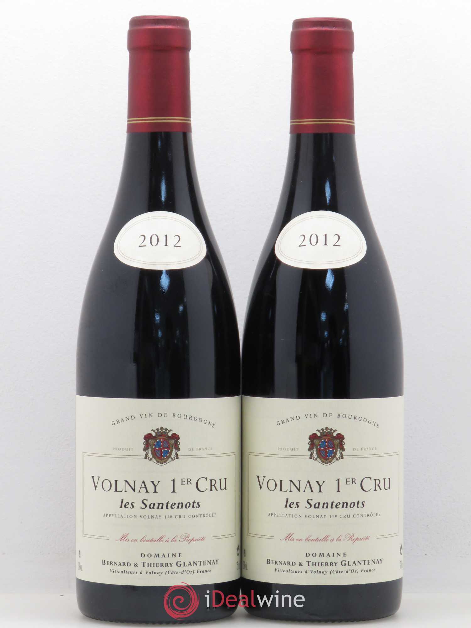 Volnay 1er Cru Les Santenots Bernard et Thierry Glantenay (Domaine) 2012 - Lot de 2 bouteilles - 0