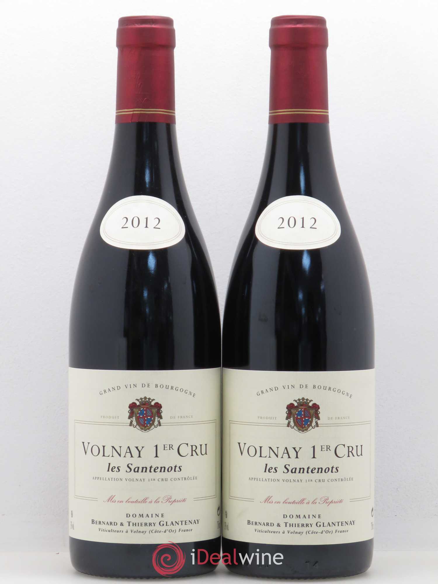Volnay 1er Cru Les Santenots Bernard et Thierry Glantenay (Domaine) 2012 - Lot de 2 bouteilles - 0