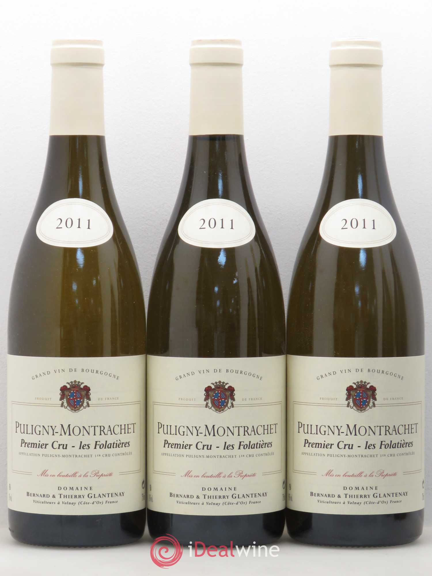 Puligny-Montrachet 1er Cru Les Folatières Bernard et Thierry Glantenay (Domaine) 2011 - Lot de 5 bouteilles - 1
