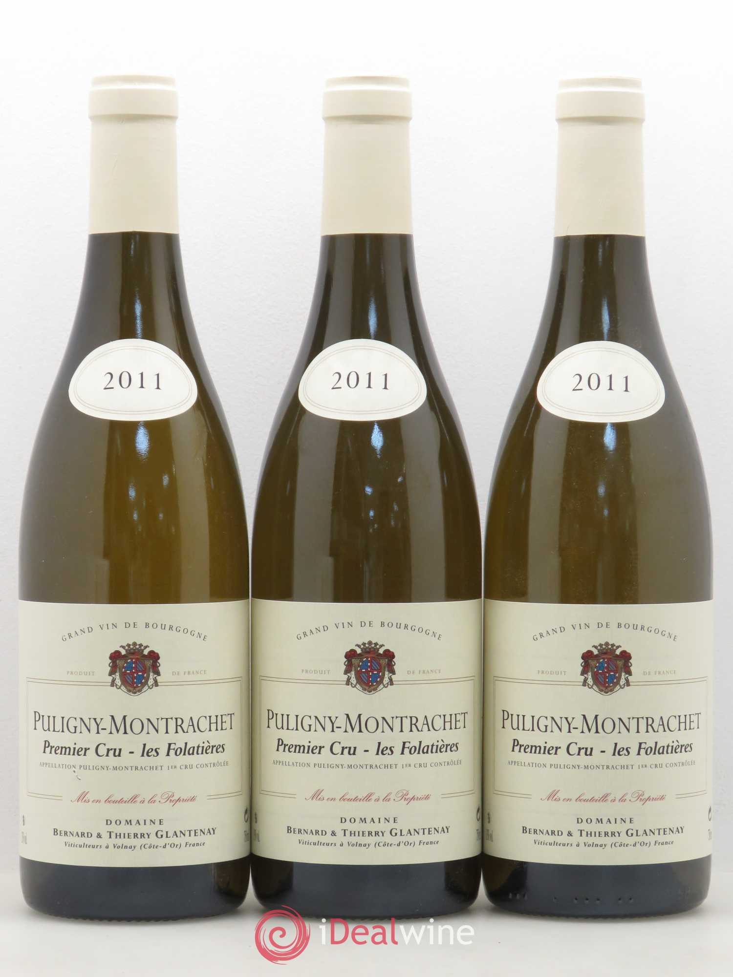 Puligny-Montrachet 1er Cru Les Folatières Bernard et Thierry Glantenay (Domaine) 2011 - Lot de 3 bouteilles - 0